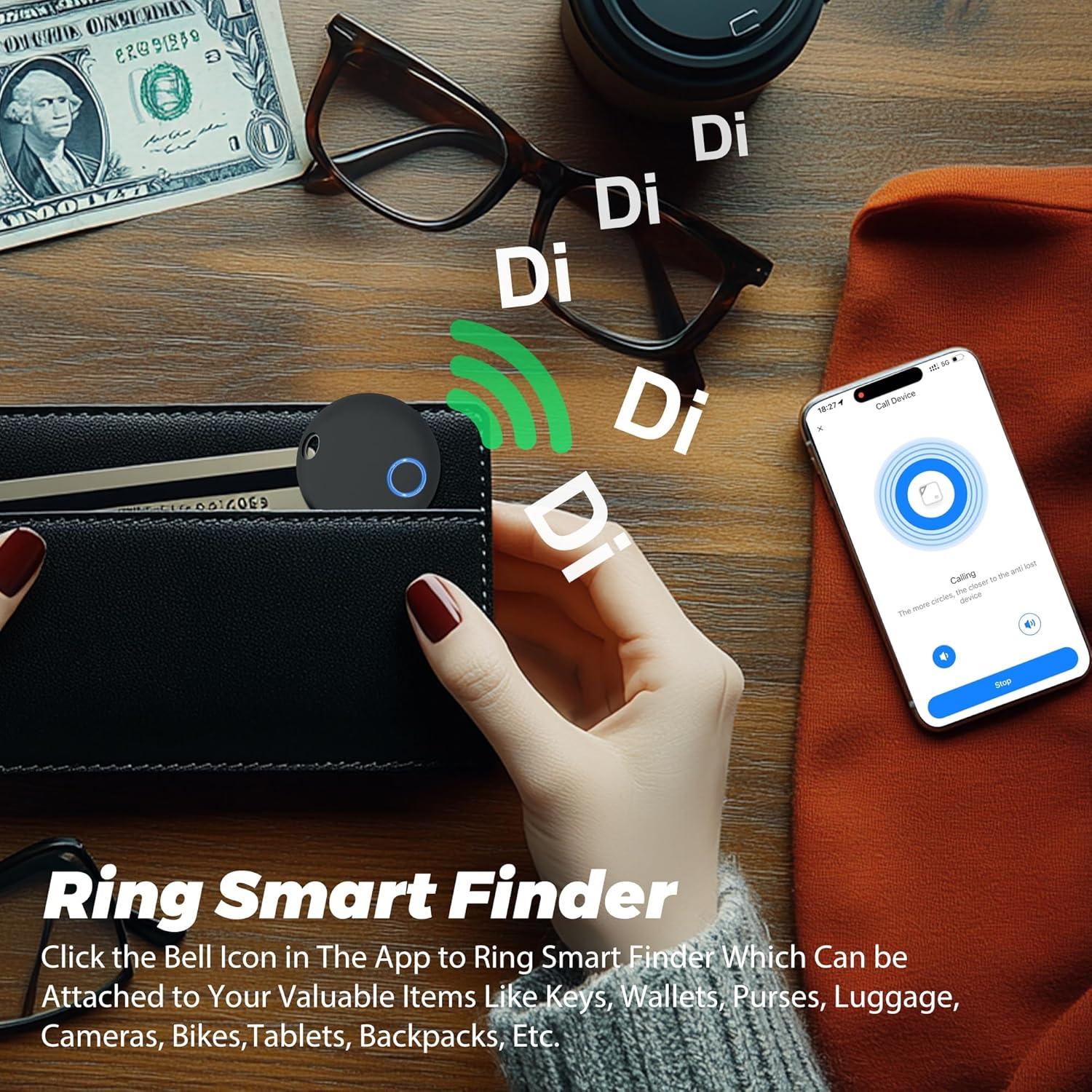 Etiquetas de Rastreo de Equipaje Yunni 2 Paquete Negro