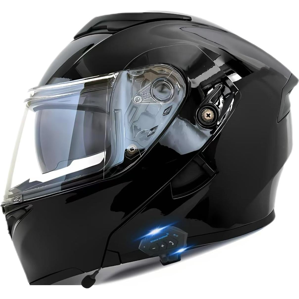Casco Modular Bluetooth Qngjizhue Mediano Negro Claro