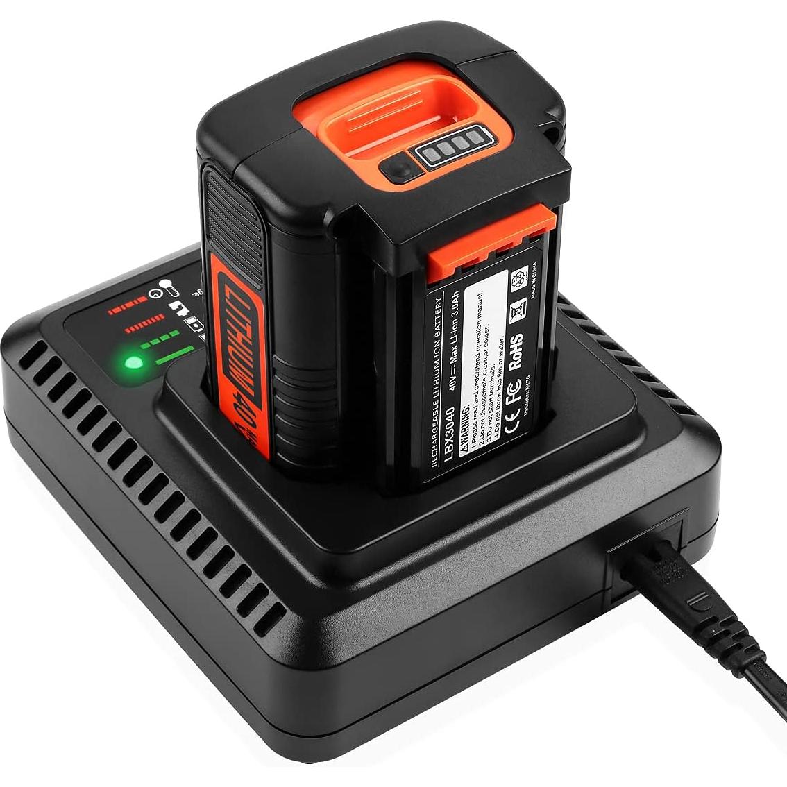 Cargador Rápido Energup LCS36 40V para Batería Black & Decker