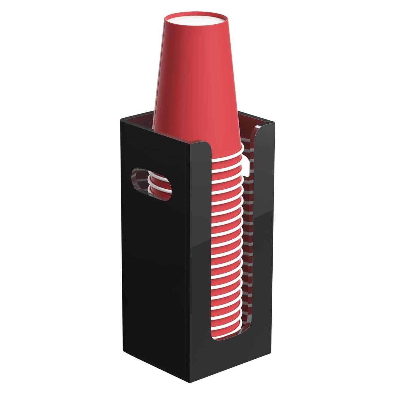 Dispensador de Tazas Desechables Bosscasa Negro 1 Compartimento