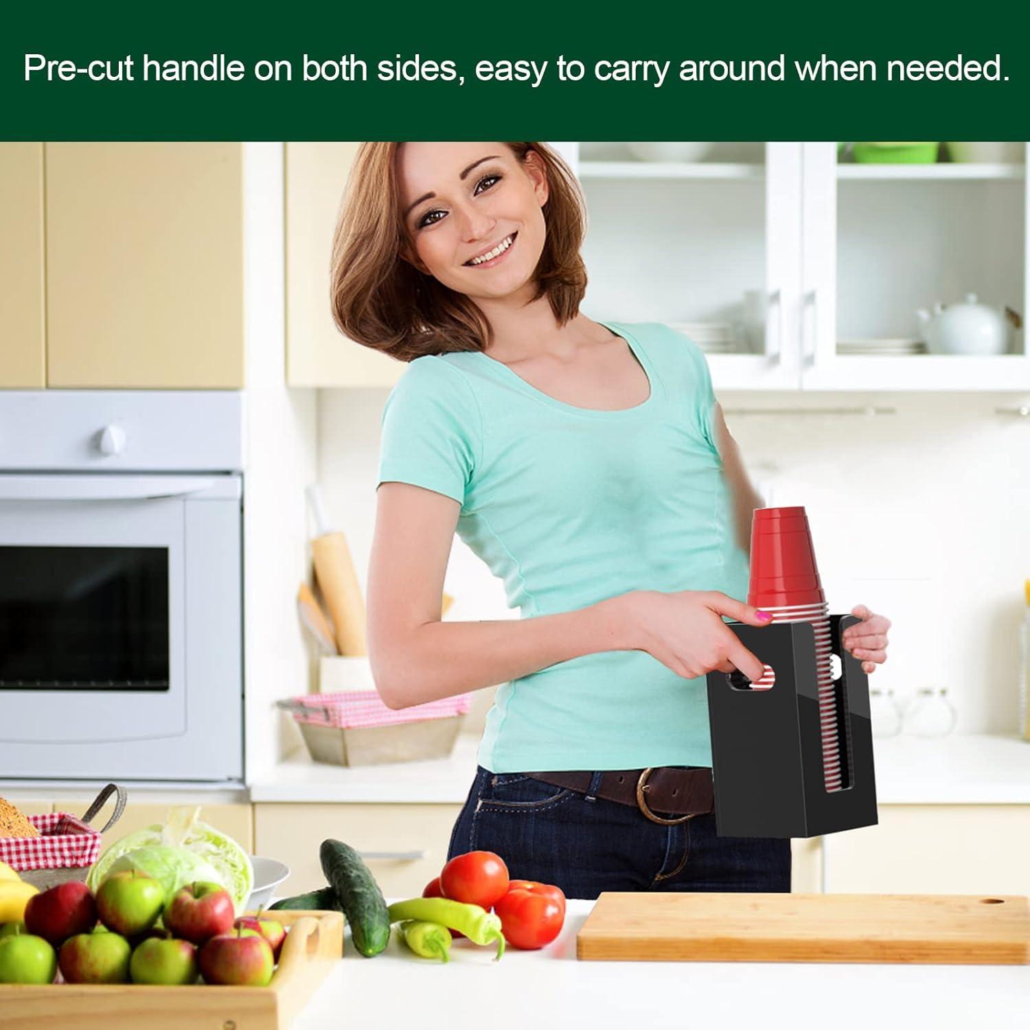 Dispensador de Tazas Desechables Bosscasa Negro 1 Compartimento