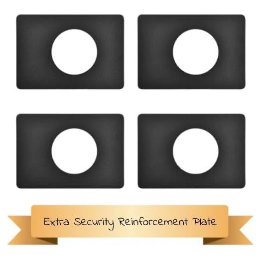 Placa de refuerzo de cerradura de puerta SUMBIN 4 PCS negra