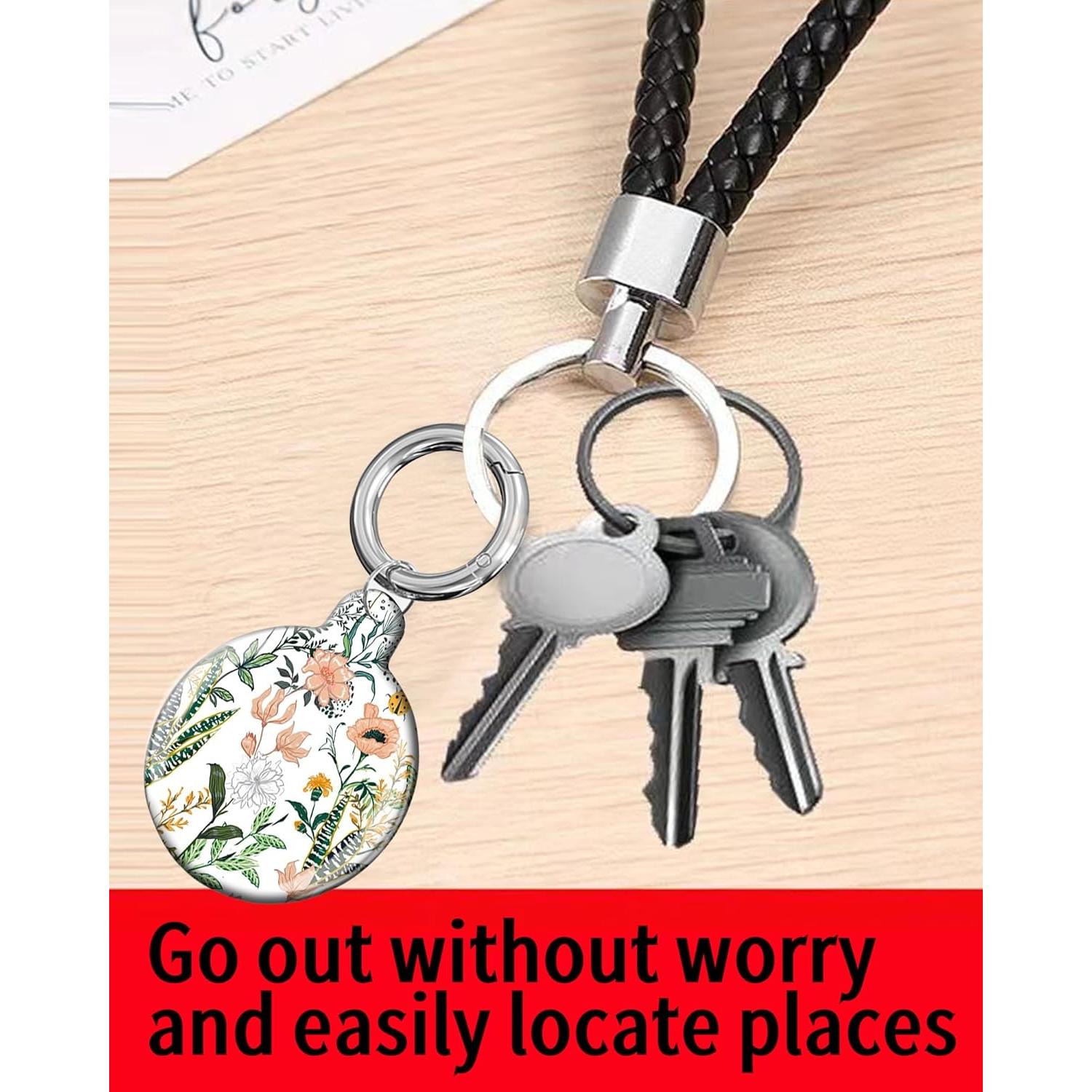 Funda Protectora para Air Tag LZMtacase Floral Impermeable