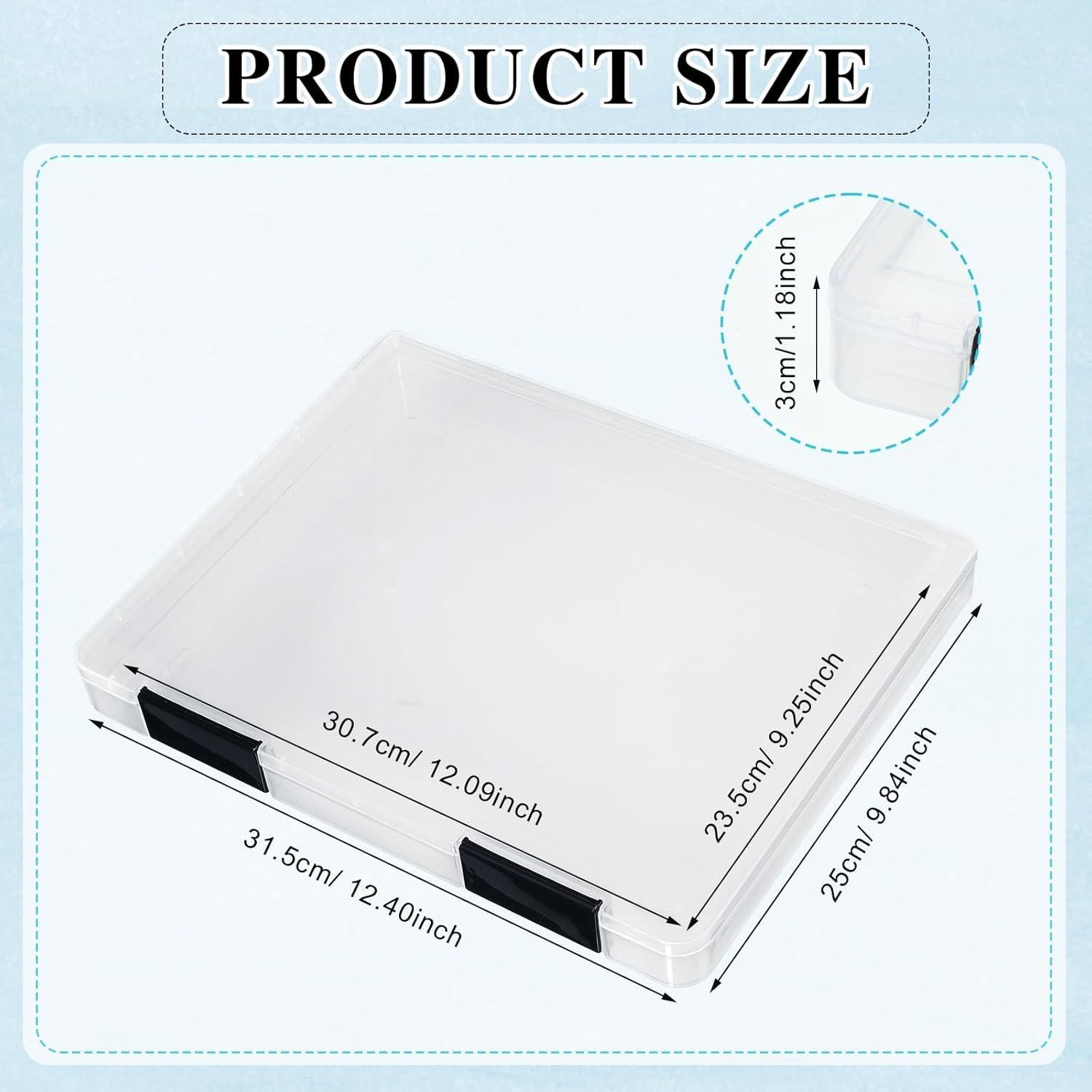 PerKoop 6 Cajas de Almacenamiento A4 Plástico Negro