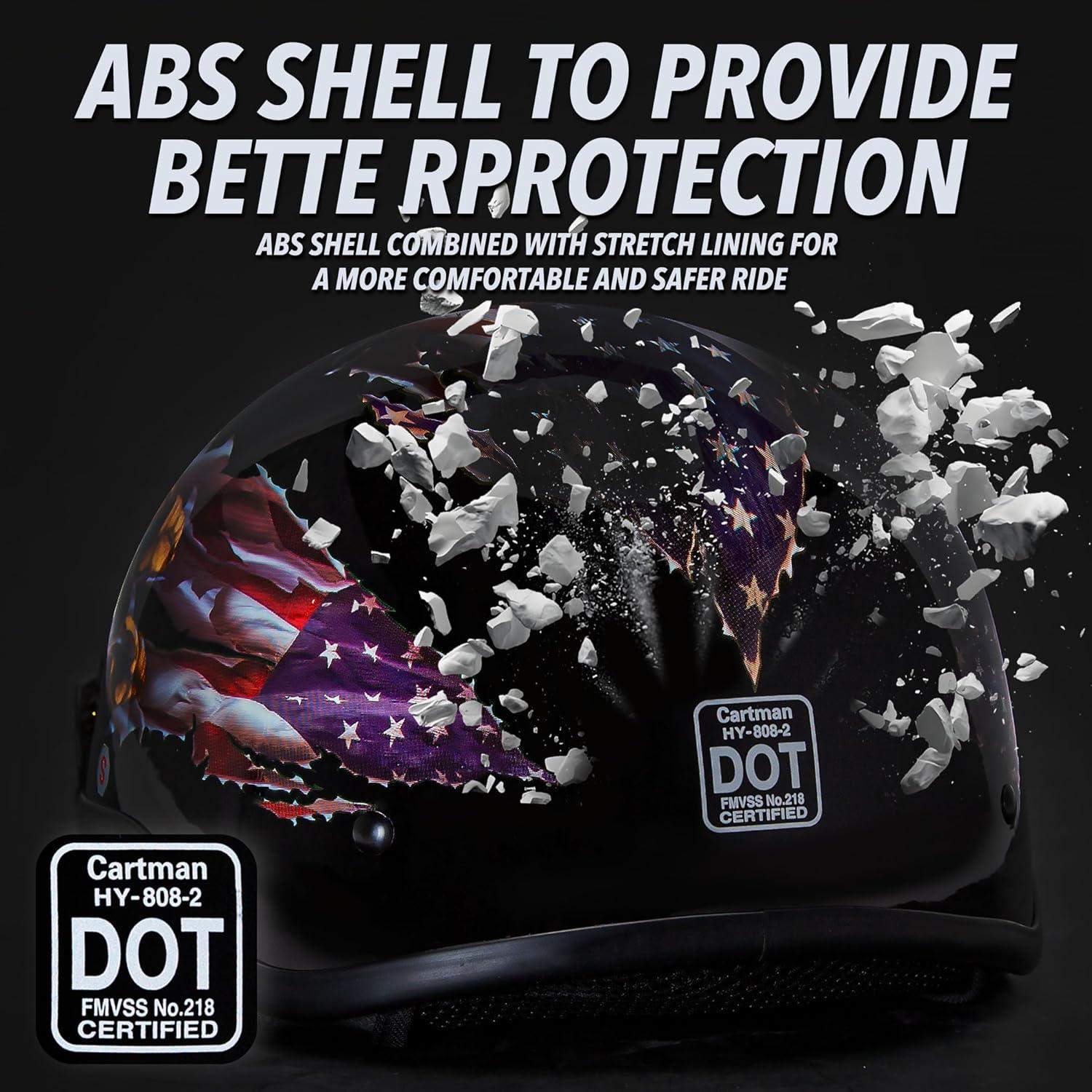 Casco Medio Rostro CARTMAN Águila Patriótica Pequeño