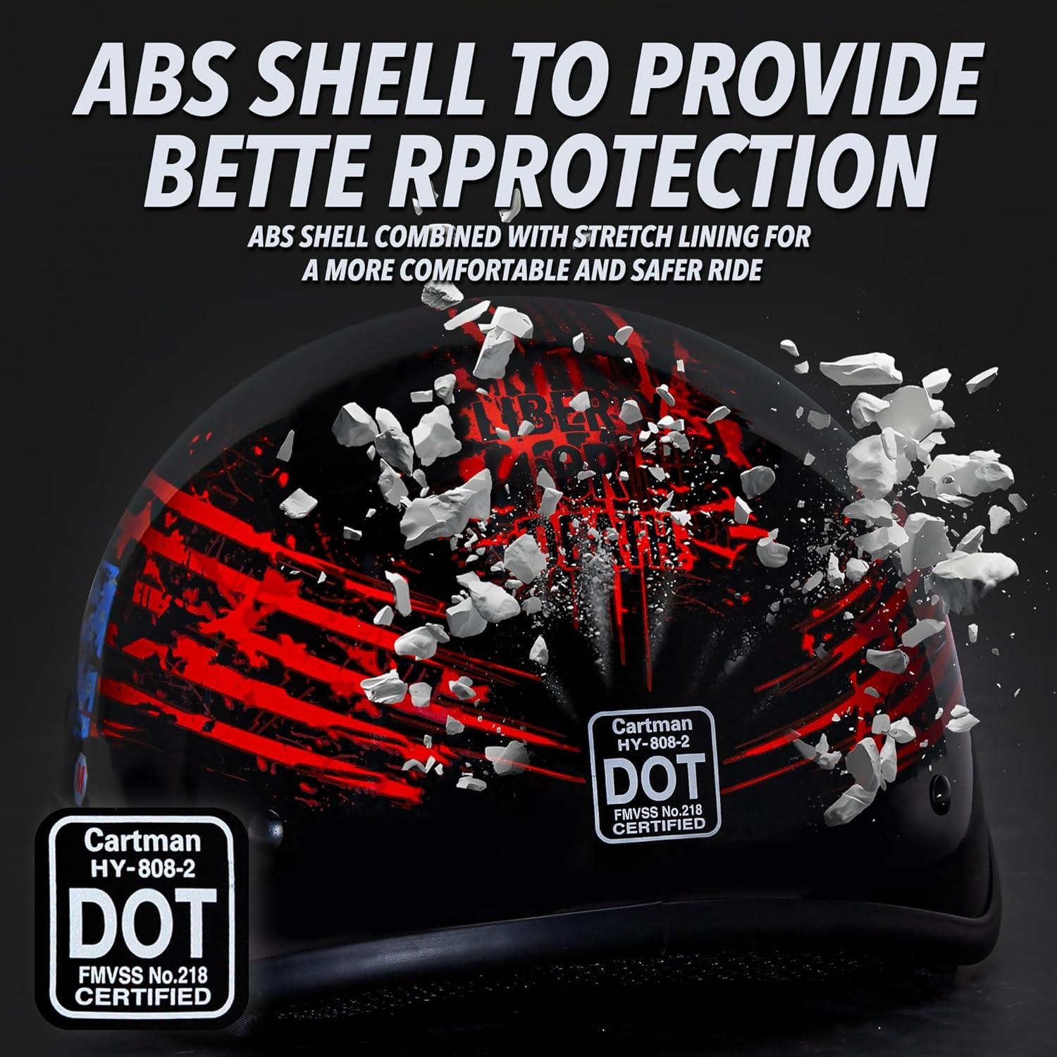 Casco Medio Rostro CARTMAN CM-808AFL Calavera Americana