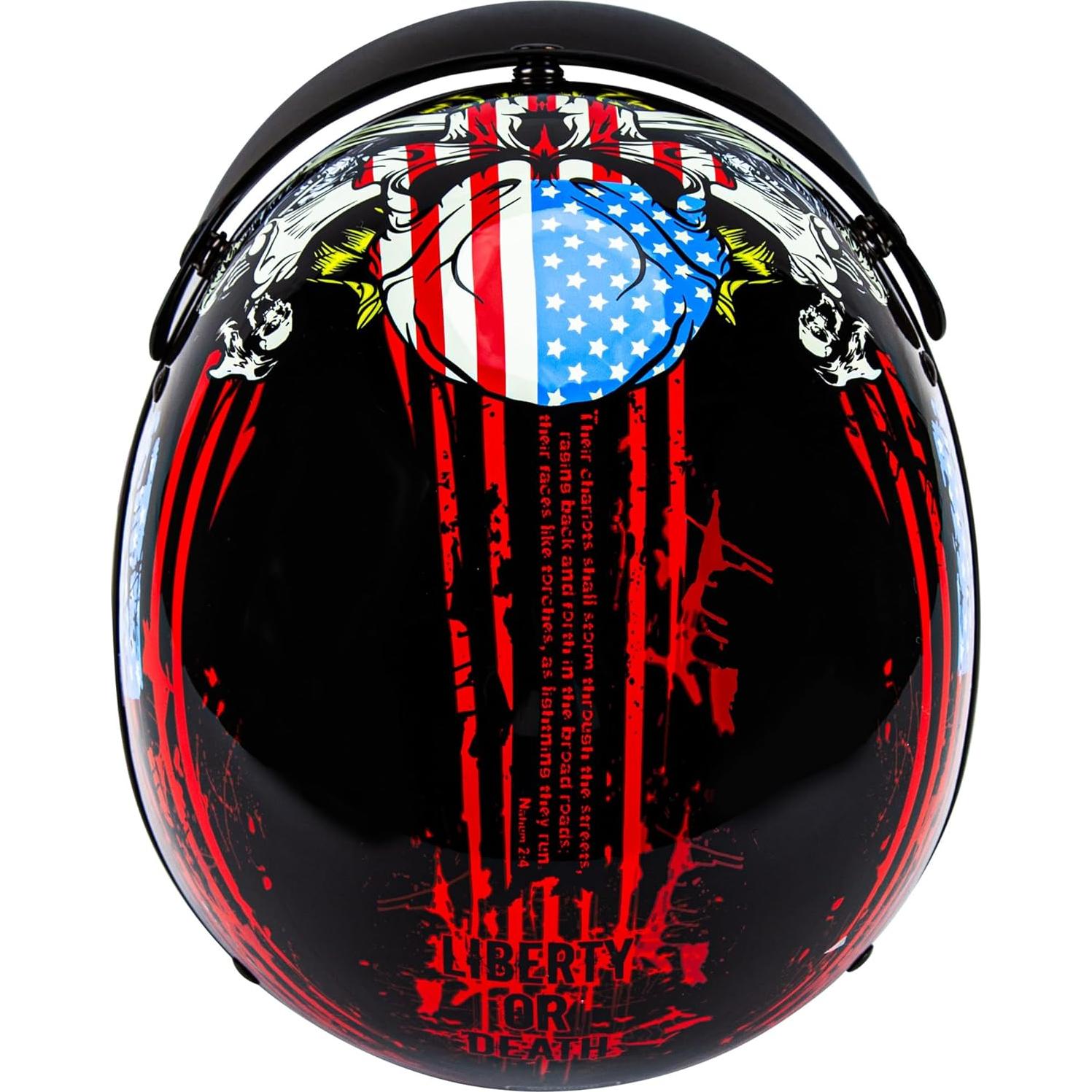 Casco Medio Rostro CARTMAN CM-808AFL Calavera Americana