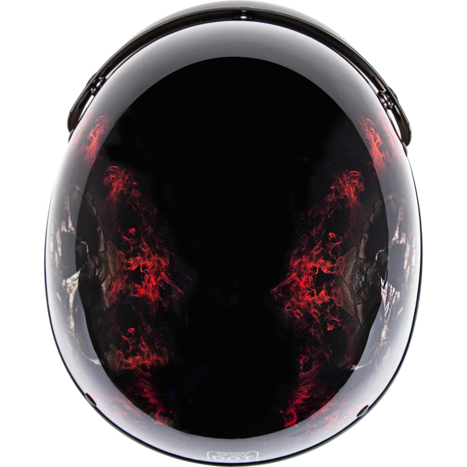 Casco Medio Rostro CARTMAN CM-808AFL Calavera Americana