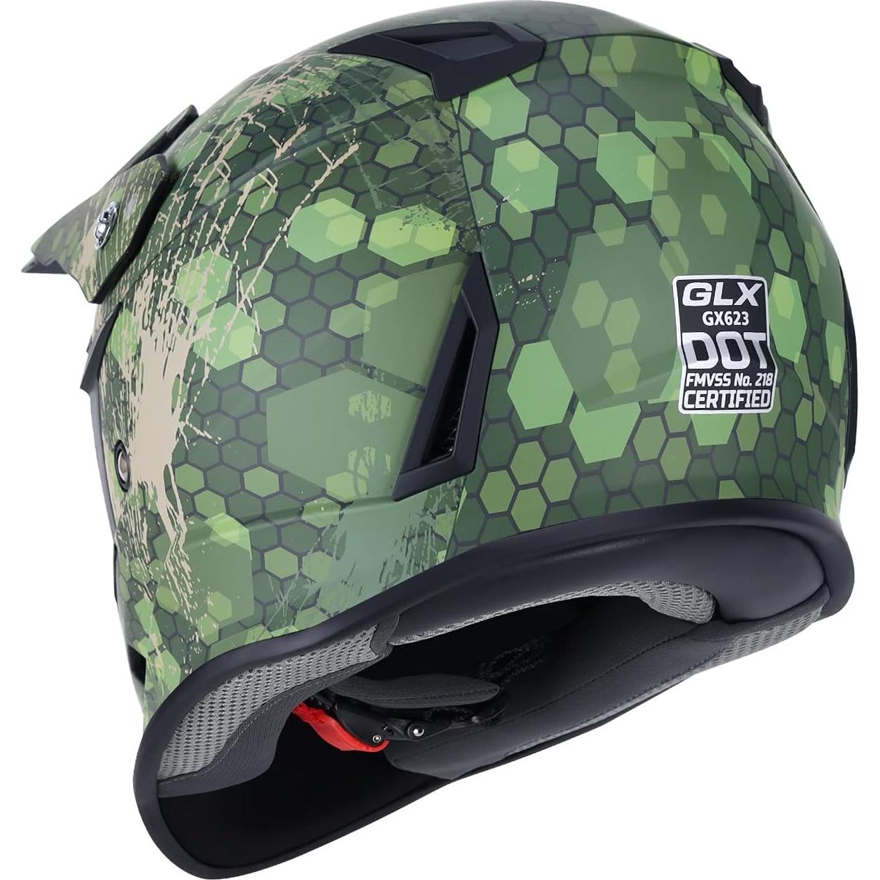 Casco GLX GX623 para ATV/Moto Joven - Camo - Pequeño