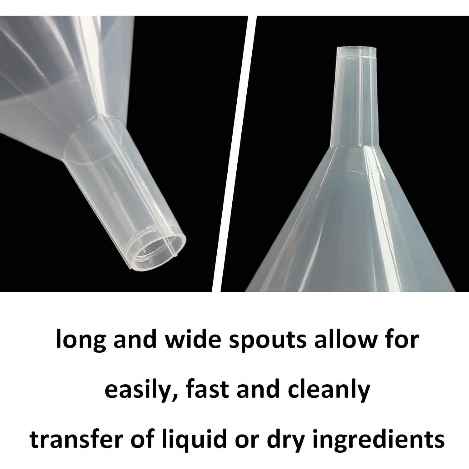 Paquete de 8 embudos de plástico ZMYBCPACK 11.9 cm multiusos