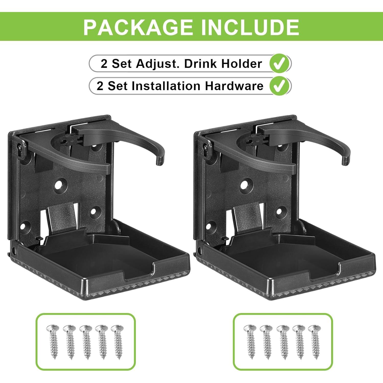 Soporte de Taza Plegable Spurtar para Coche y Barco - Negro