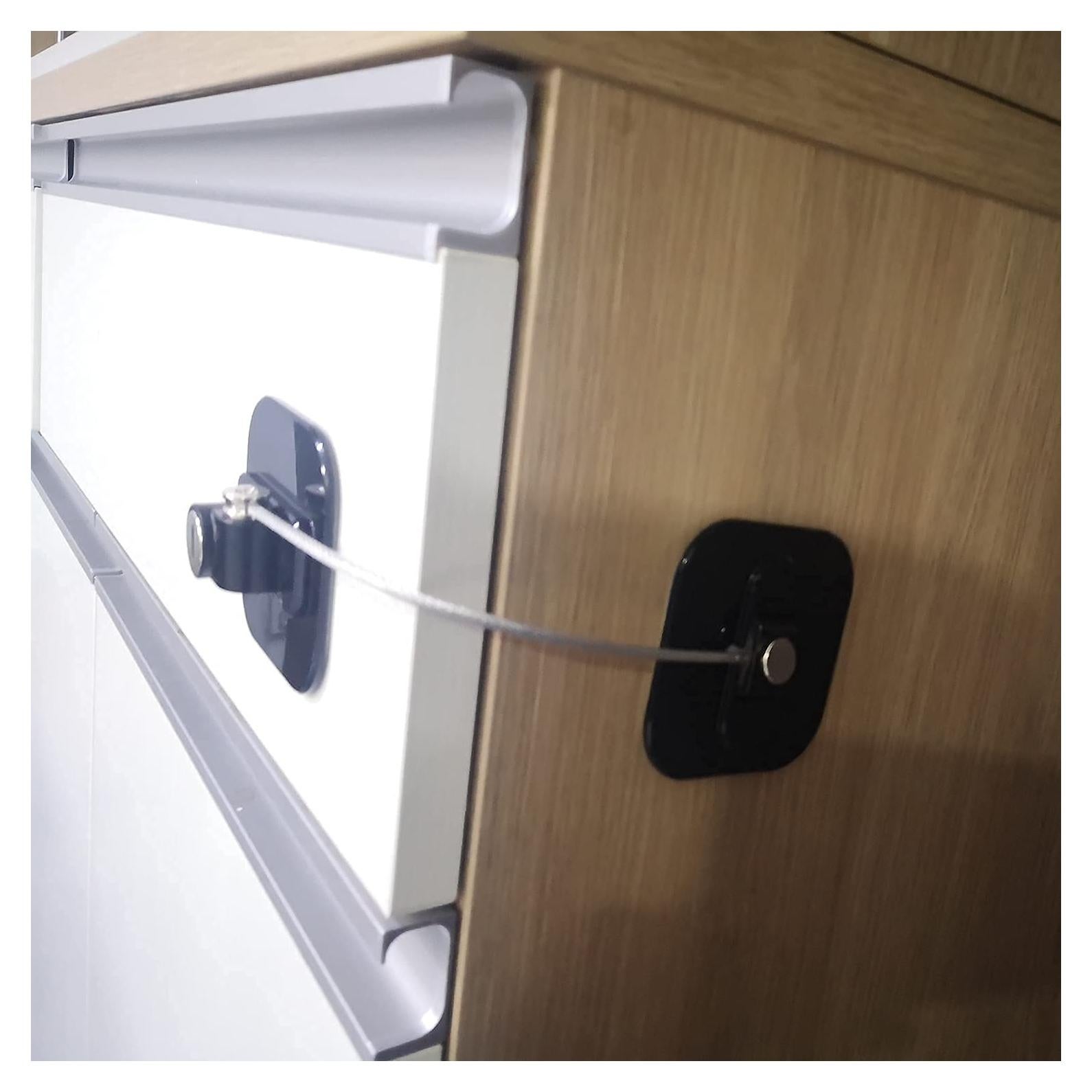 Cerraduras de Refrigerador YEYA para Niños 2 Piezas Negro