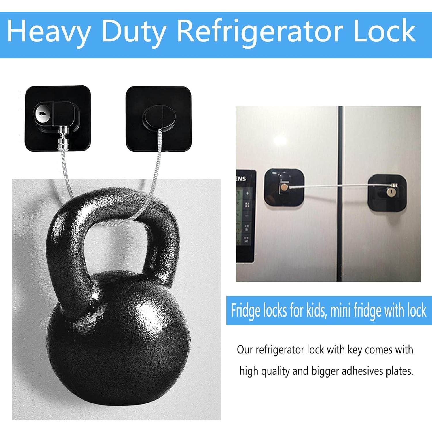 Cerraduras de Refrigerador YEYA para Niños 2 Piezas Negro