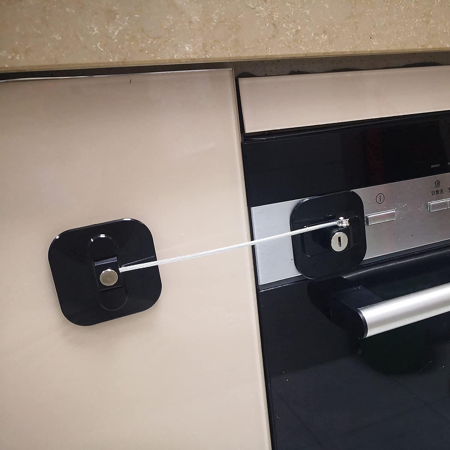 Cerraduras de Refrigerador YEYA para Niños 2 Piezas Negro