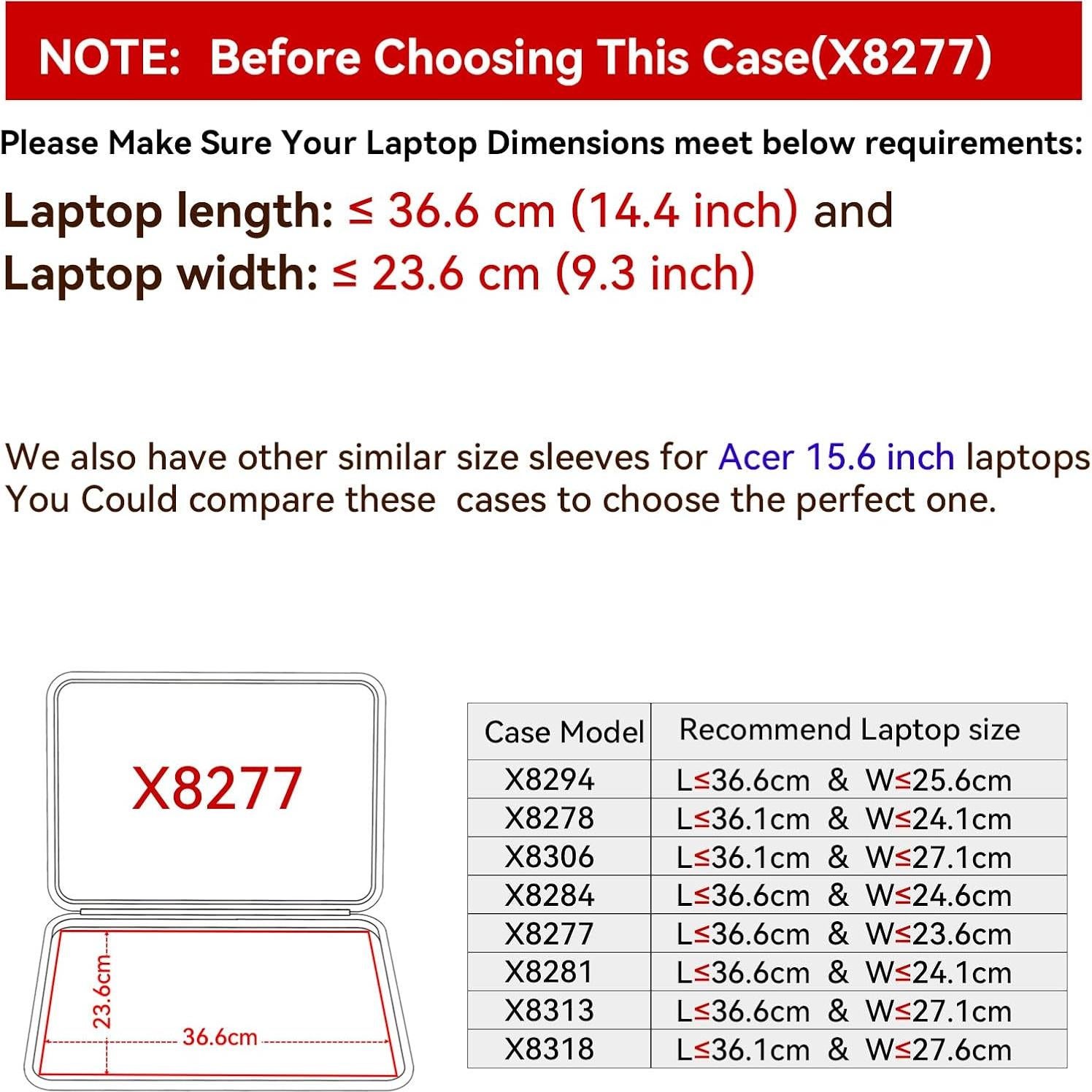 Funda Dura EVA Smatree para Laptop Acer 15.6" Negra