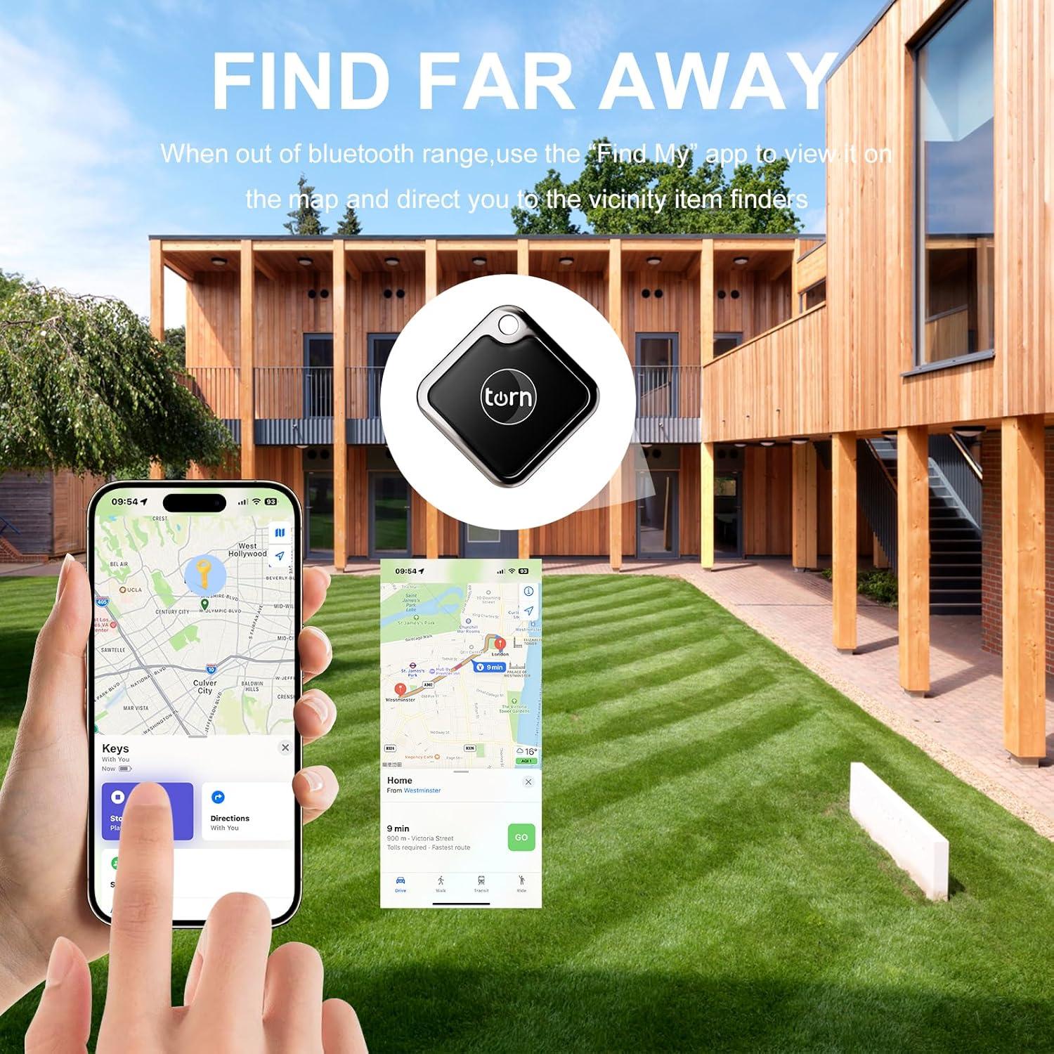 Etiqueta de rastreo GPS SMART CC para Apple Find My - Negro