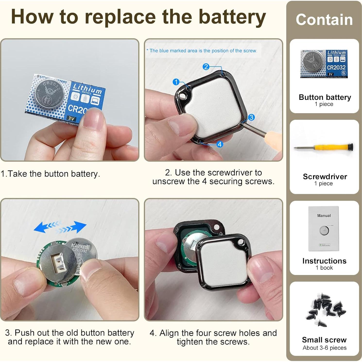 Etiqueta de rastreo GPS SMART CC para Apple Find My - Negro