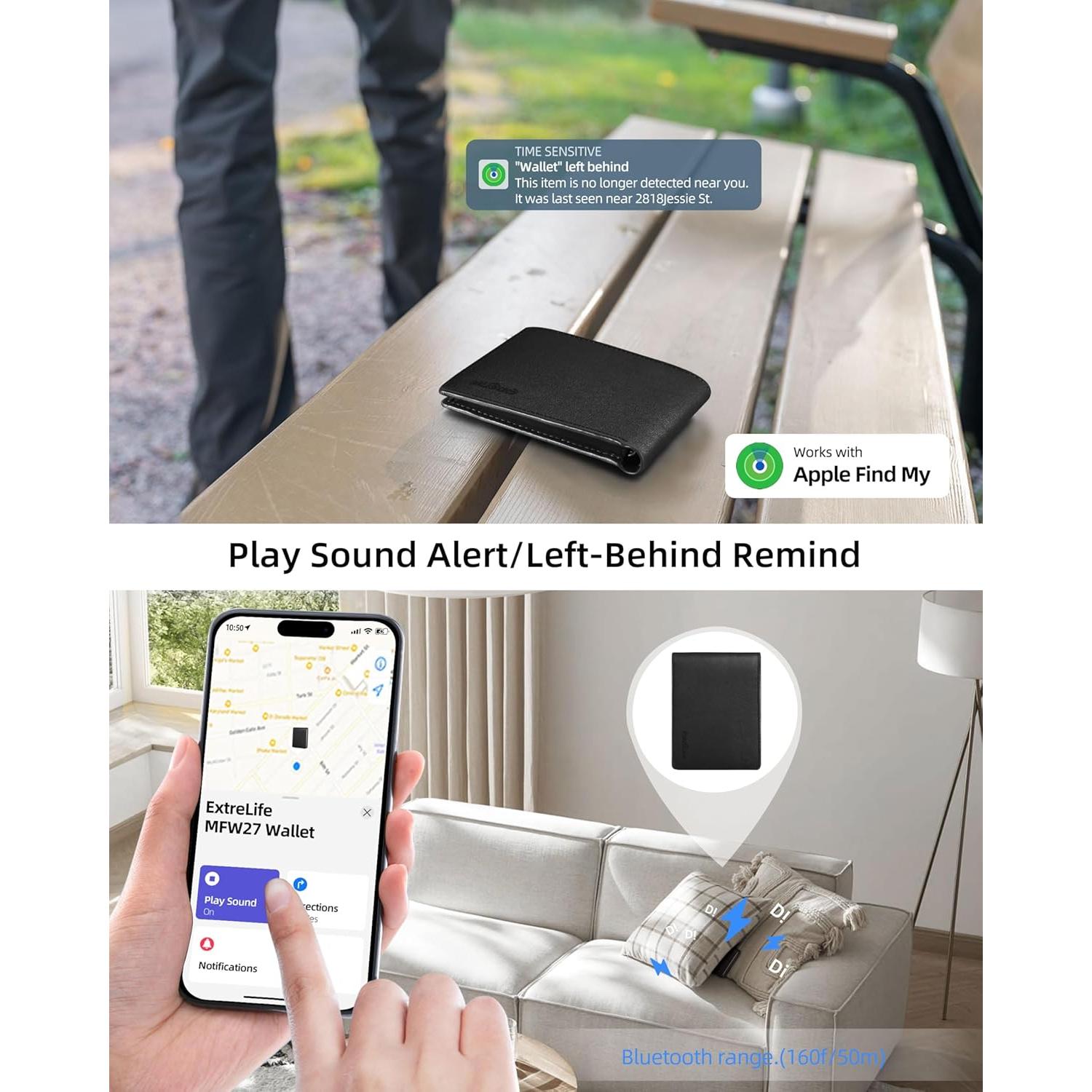 Billetera Inteligente ExtreLife con Rastreador Apple Find My