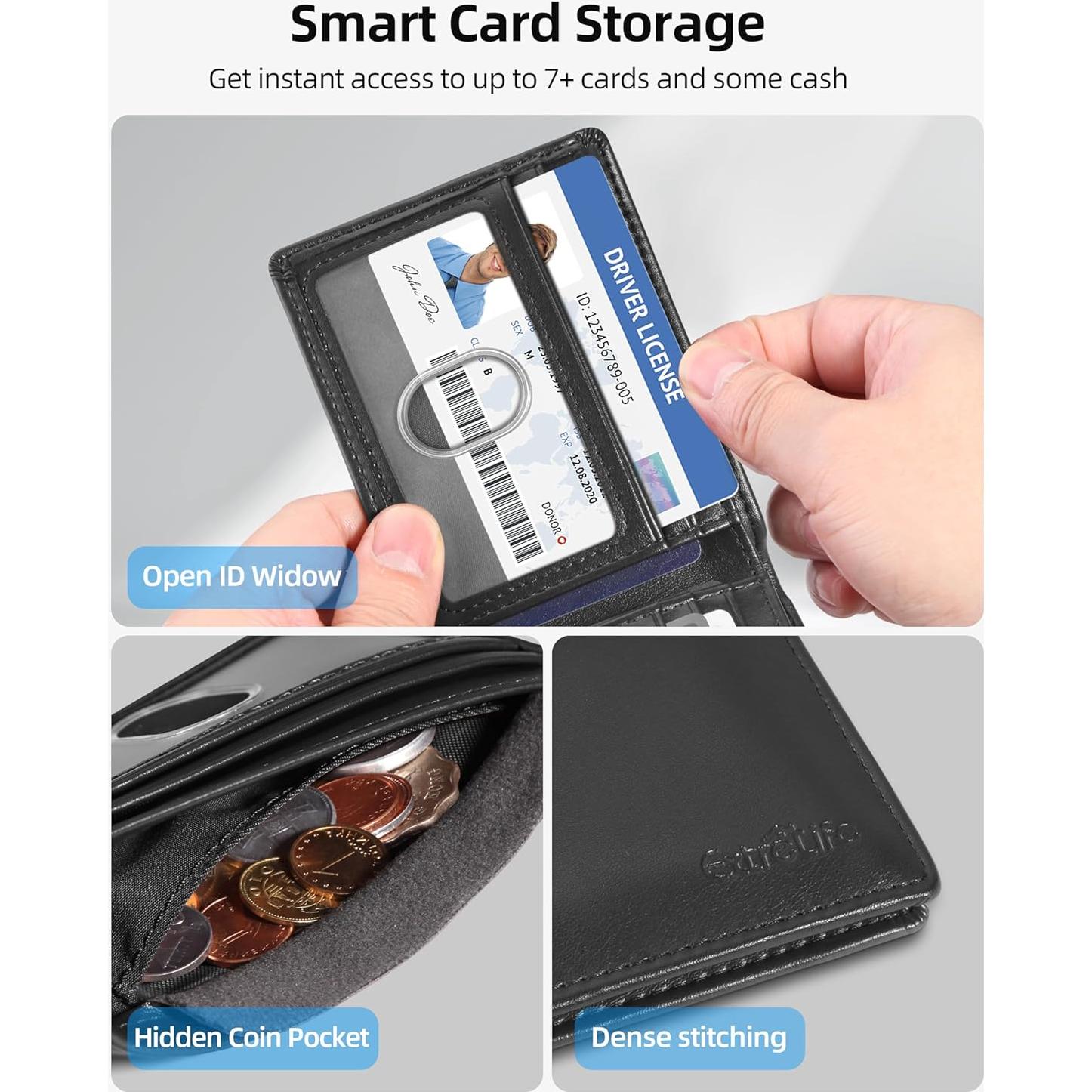 Billetera Inteligente ExtreLife con Rastreador Apple Find My