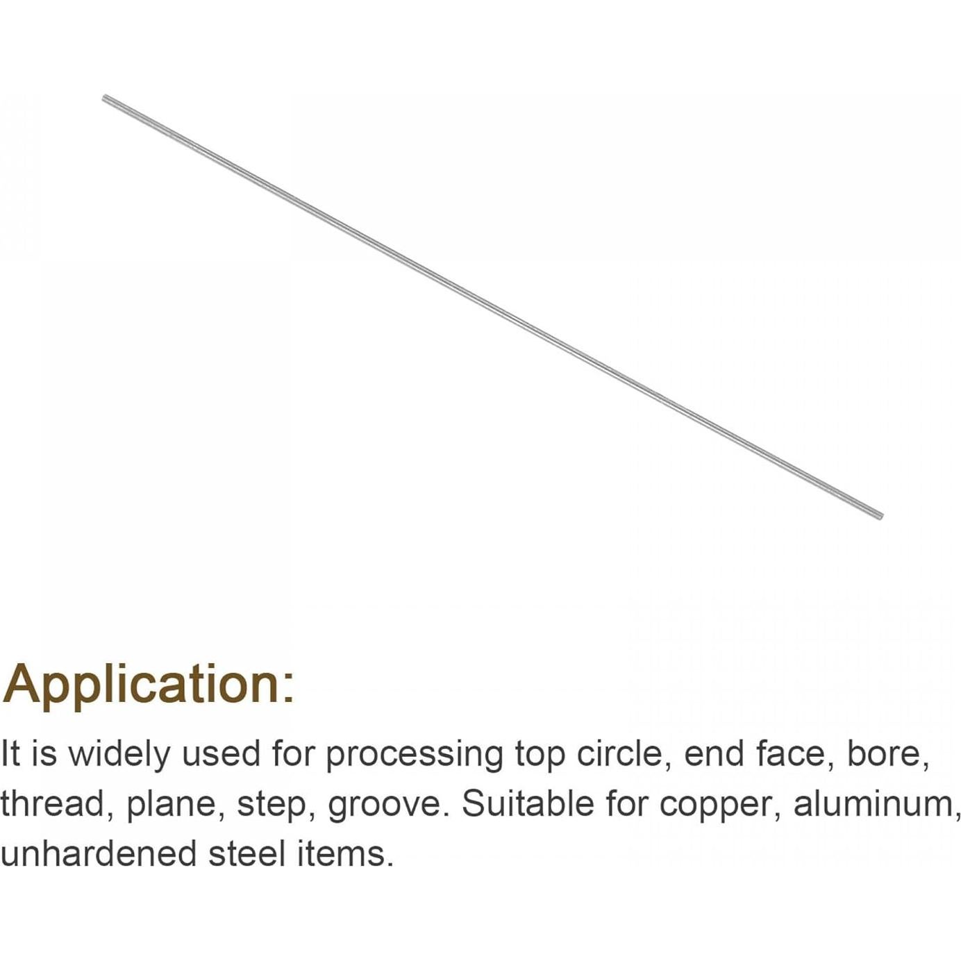 Barra de Acero Redonda HSS 0.5mm uxcell 60mm 5Pcs