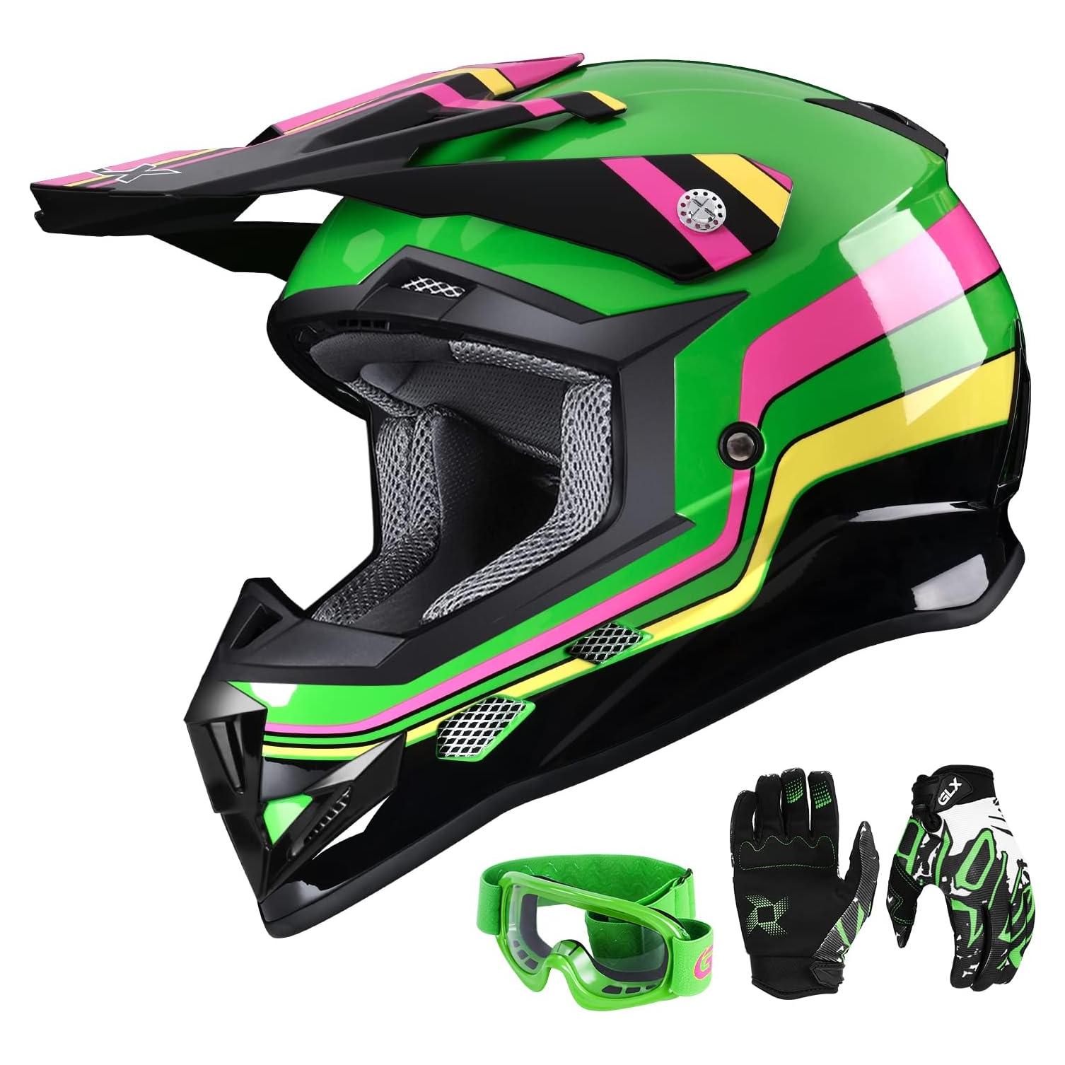 Casco GLX GX623 para ATV/Moto Joven - Camo - Pequeño