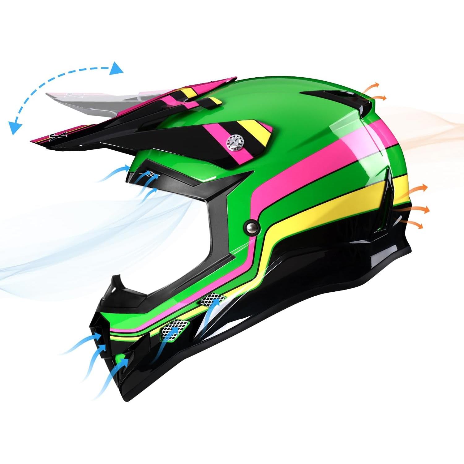 Casco GLX GX623 para ATV/Moto Joven - Camo - Pequeño