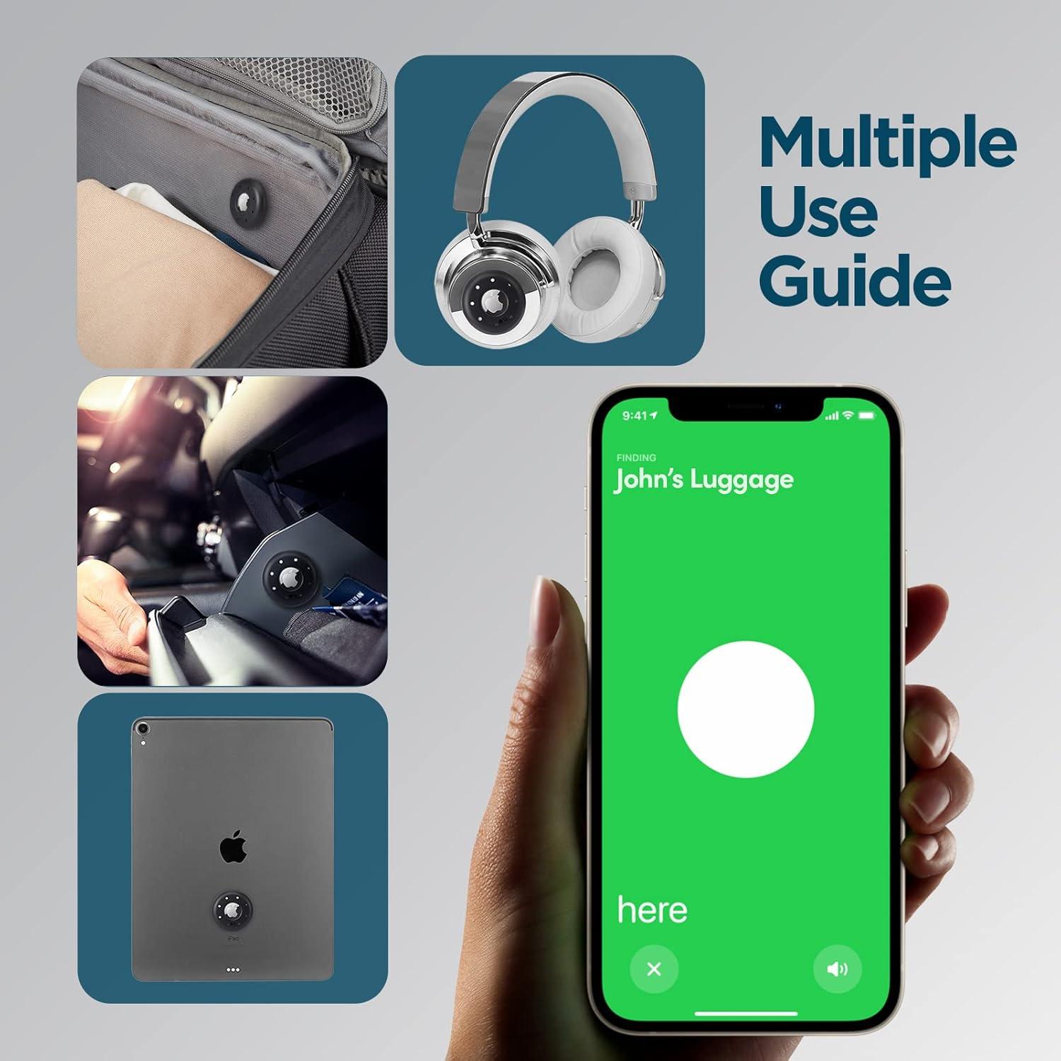 Funda de Montaje Case-Mate para AirTags - Paquete de 4 - Negro