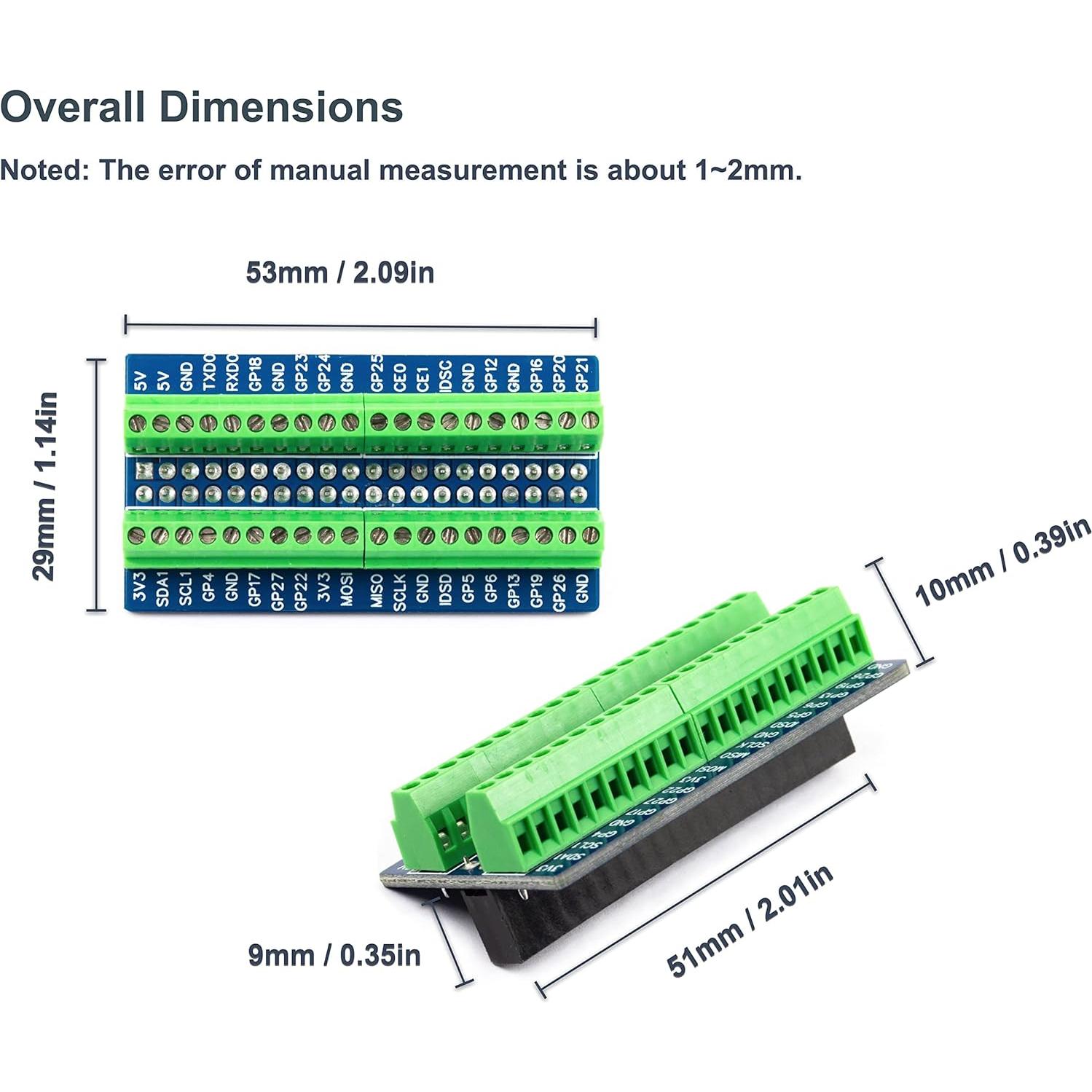Placa de Conexión GPIO 40 Pines naughtystarts para Raspberry Pi