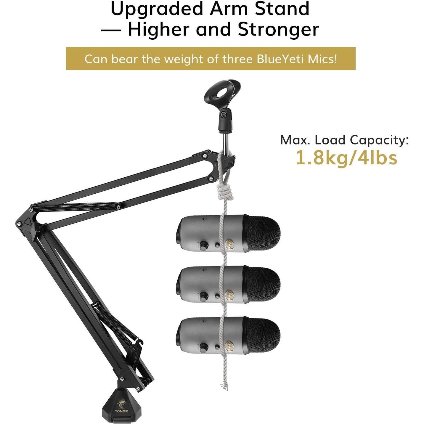 Soporte de Micrófono TONOR T20 Ajustable con Filtro Antipop