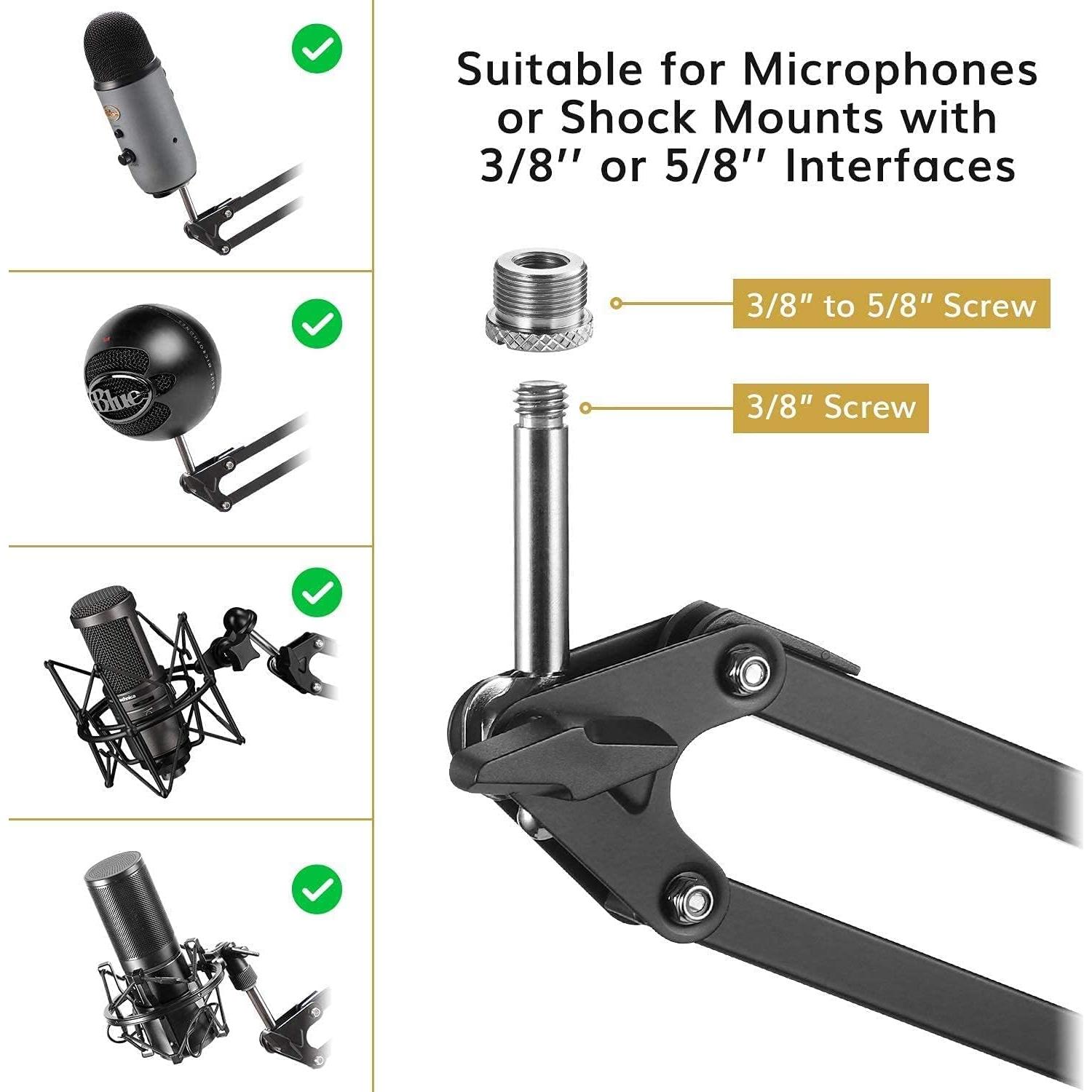 Soporte de Micrófono TONOR T20 Ajustable con Filtro Antipop