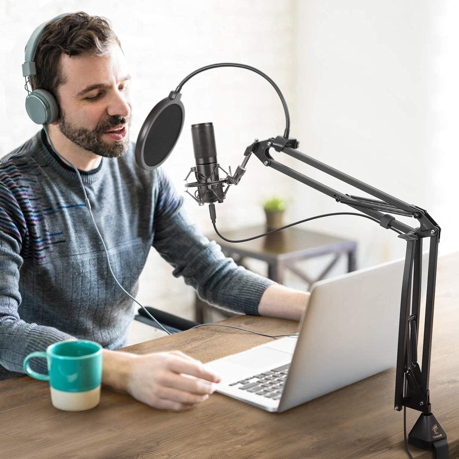 Soporte de Micrófono TONOR T20 Ajustable con Filtro Antipop