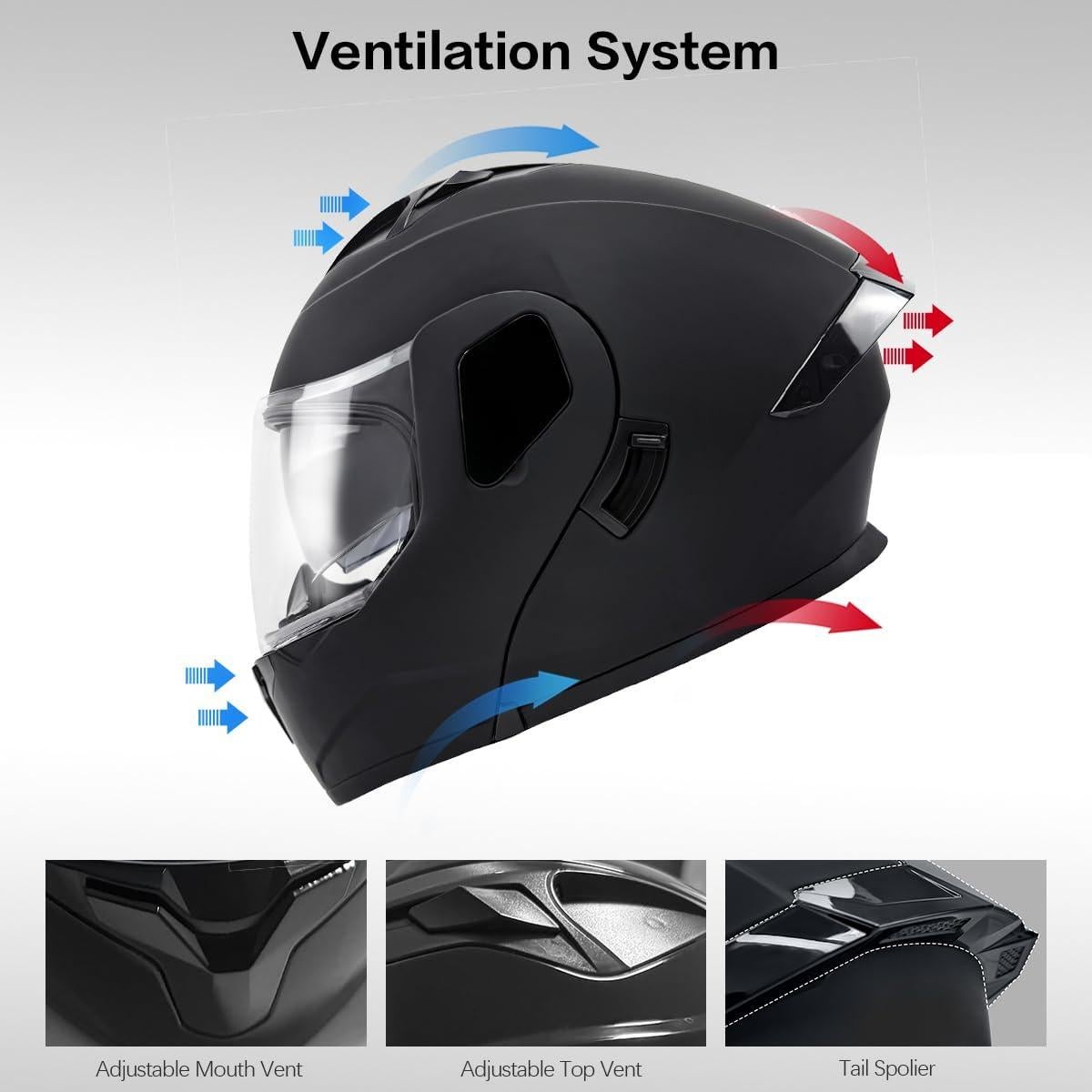 Casco Modular TTMiku CHJMK001 Doble Visor Unisex Adulto
