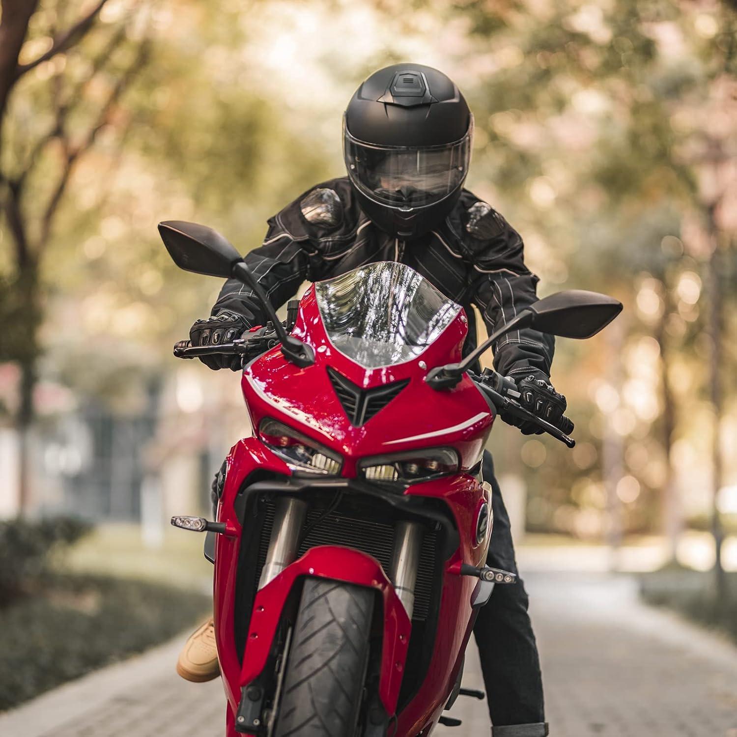 Casco Modular ILM 159 para Motocicleta Negro Mate Grande