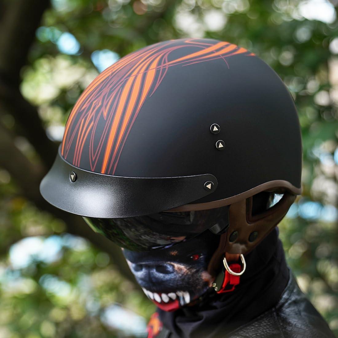 Casco de motocicleta VCOROS F-07 con visera solar y hebilla