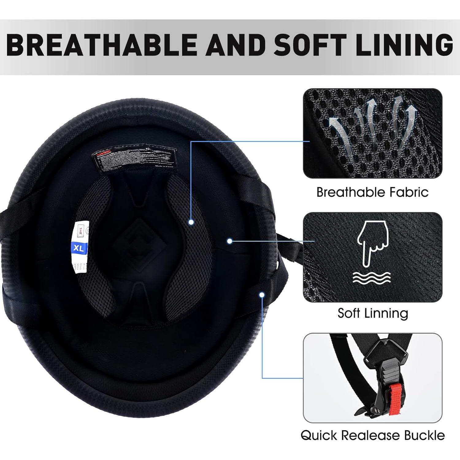 Casco de motocicleta AZGAMES A01 Retro Negro Brillante