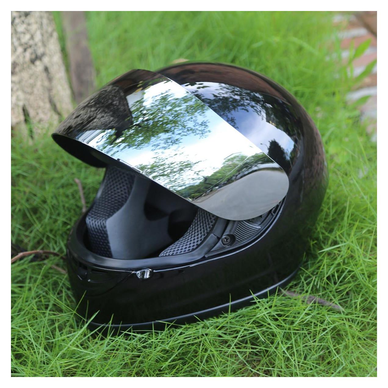 Casco Completo TCMT Negro Brillante Mediano DOT Ciclismo