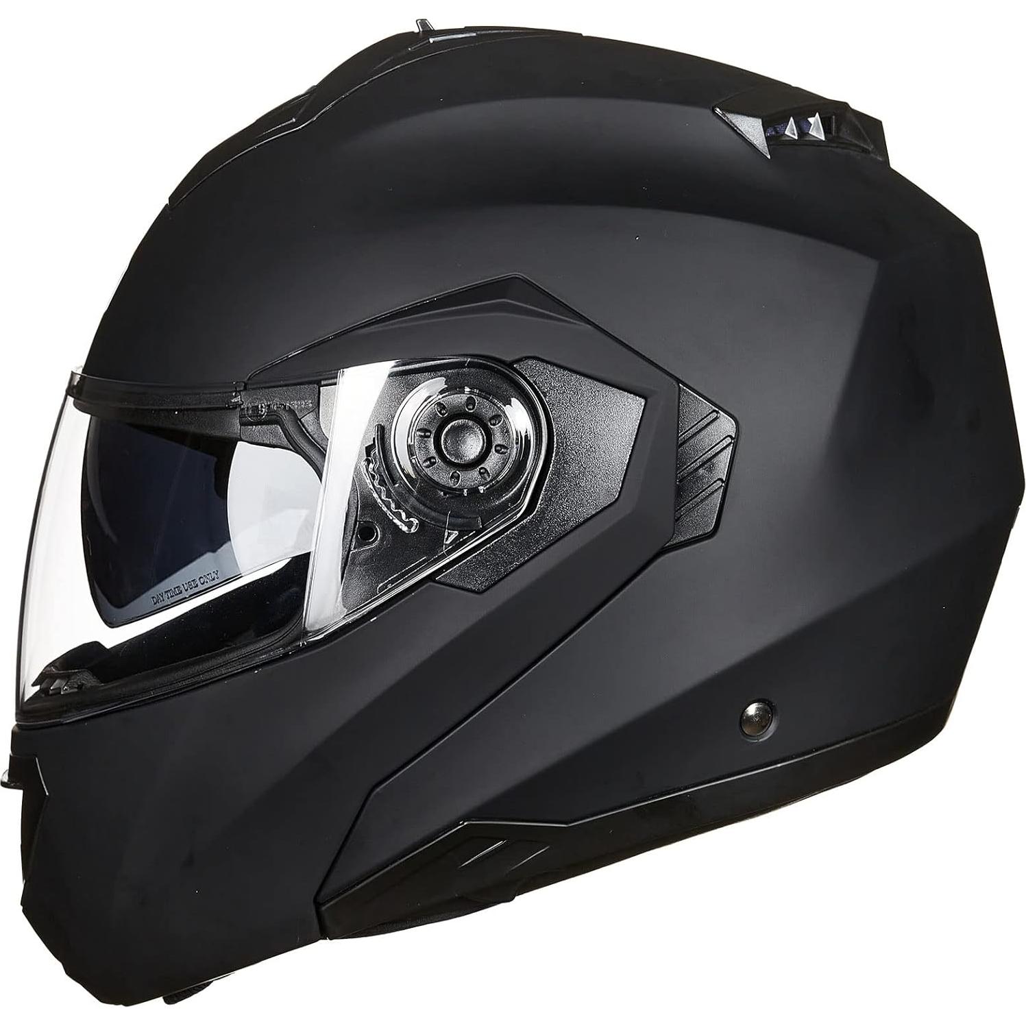 Casco de Moto ILM DP998 Modular Doble Visor Negro X-Large