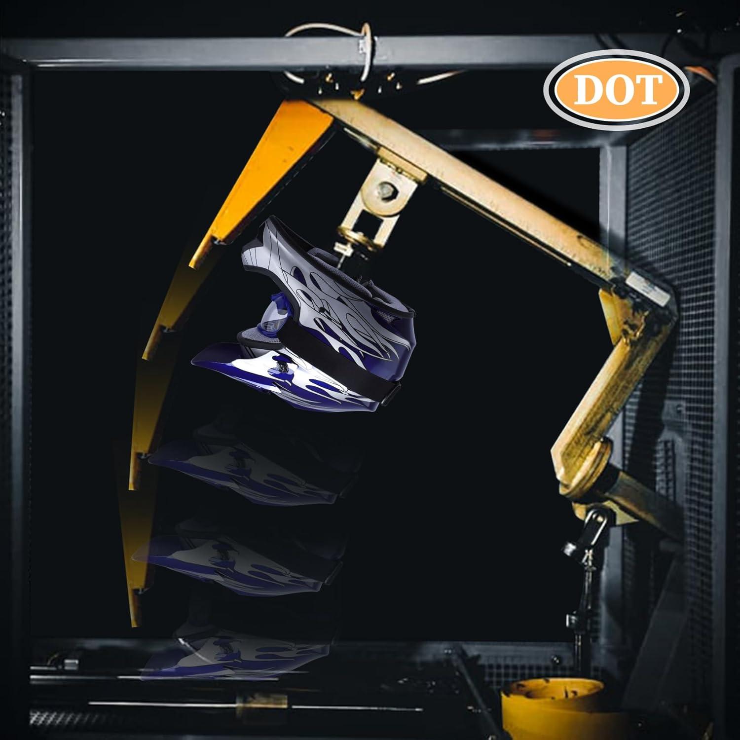 TCT-MT DOT Youth Kids ATV Motocross Offroad Street Helmet Full Face Motorcycle Off-Road ATV Helmet Dirt Bike Motocross Helmet+Gloves+Goggles-Black w/Red Fireworks