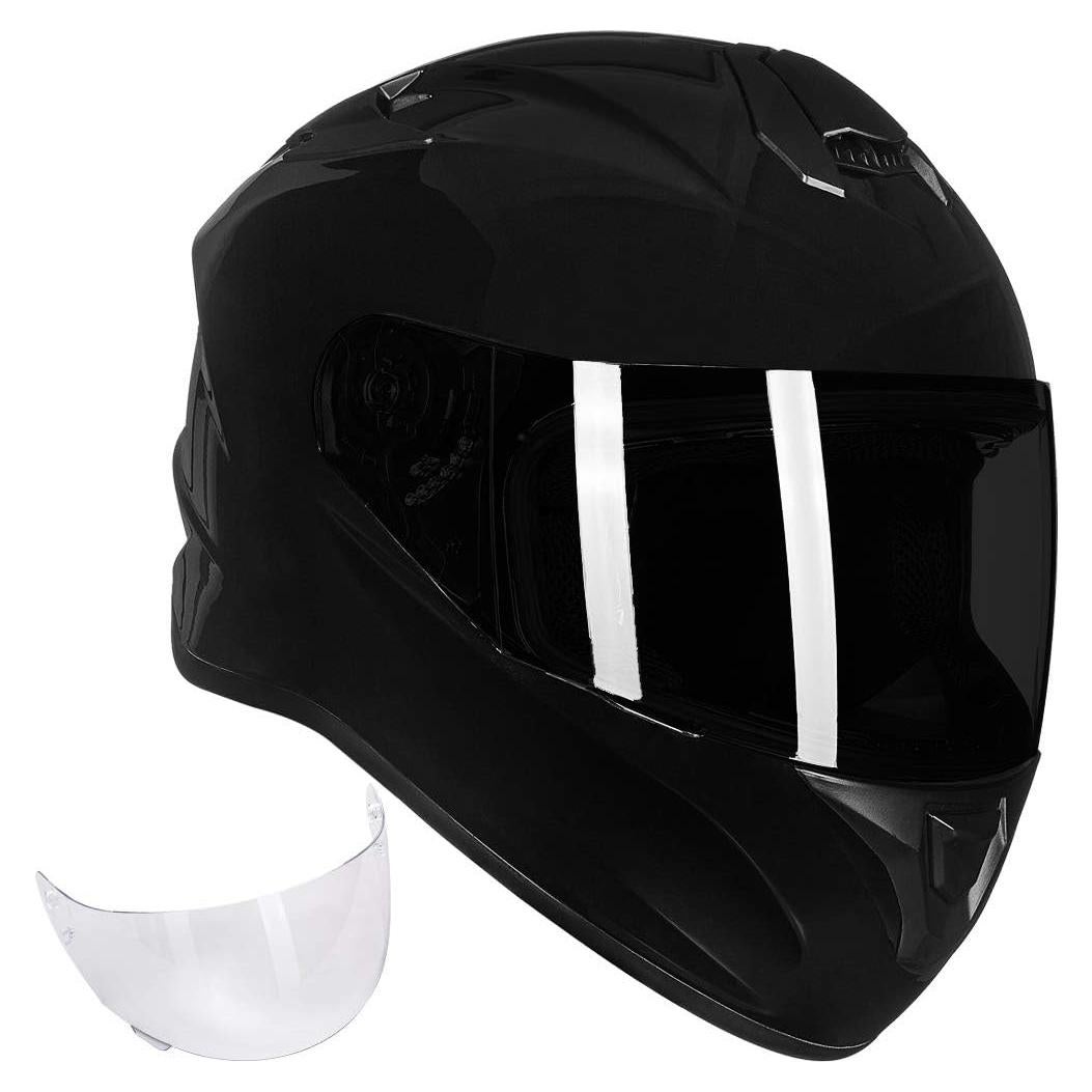 Casco de Moto ILM ST-06 Negro Brillante Pequeño DOT