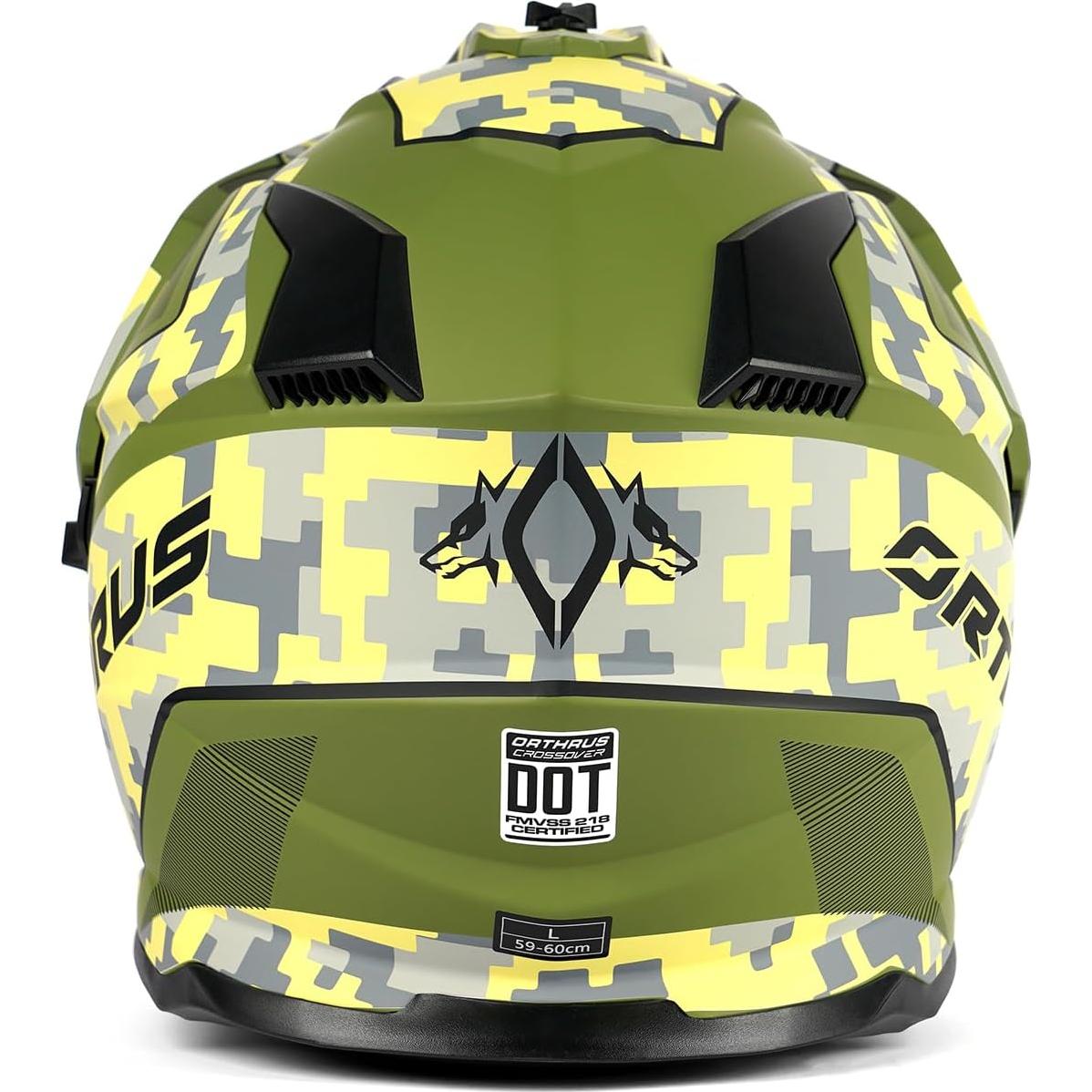 Casco de Motocicleta Orthrus Halo XXL MultiCam UV