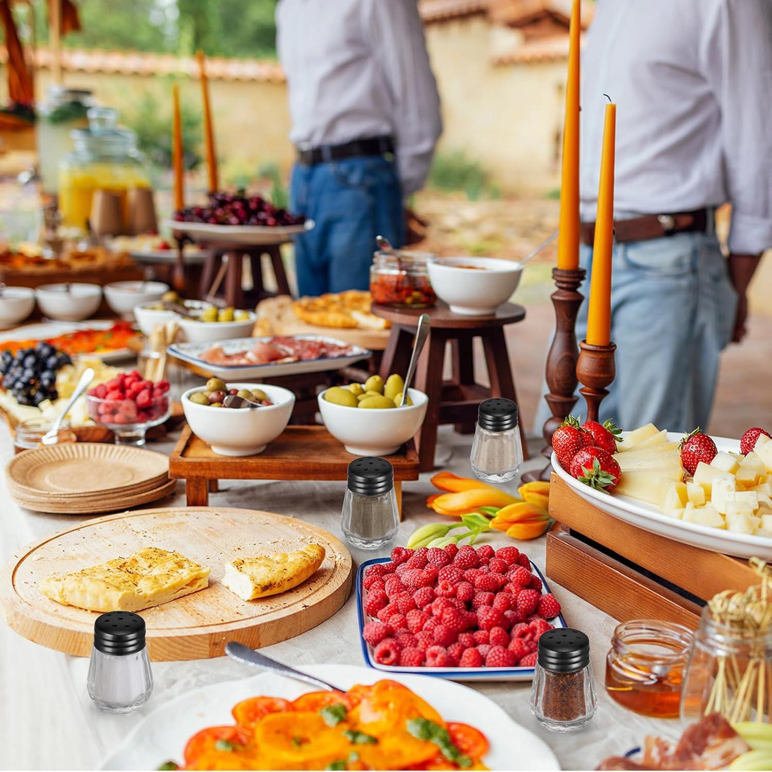 Set 12 Mini Sacudidores de Sal y Pimienta Potchen Negro