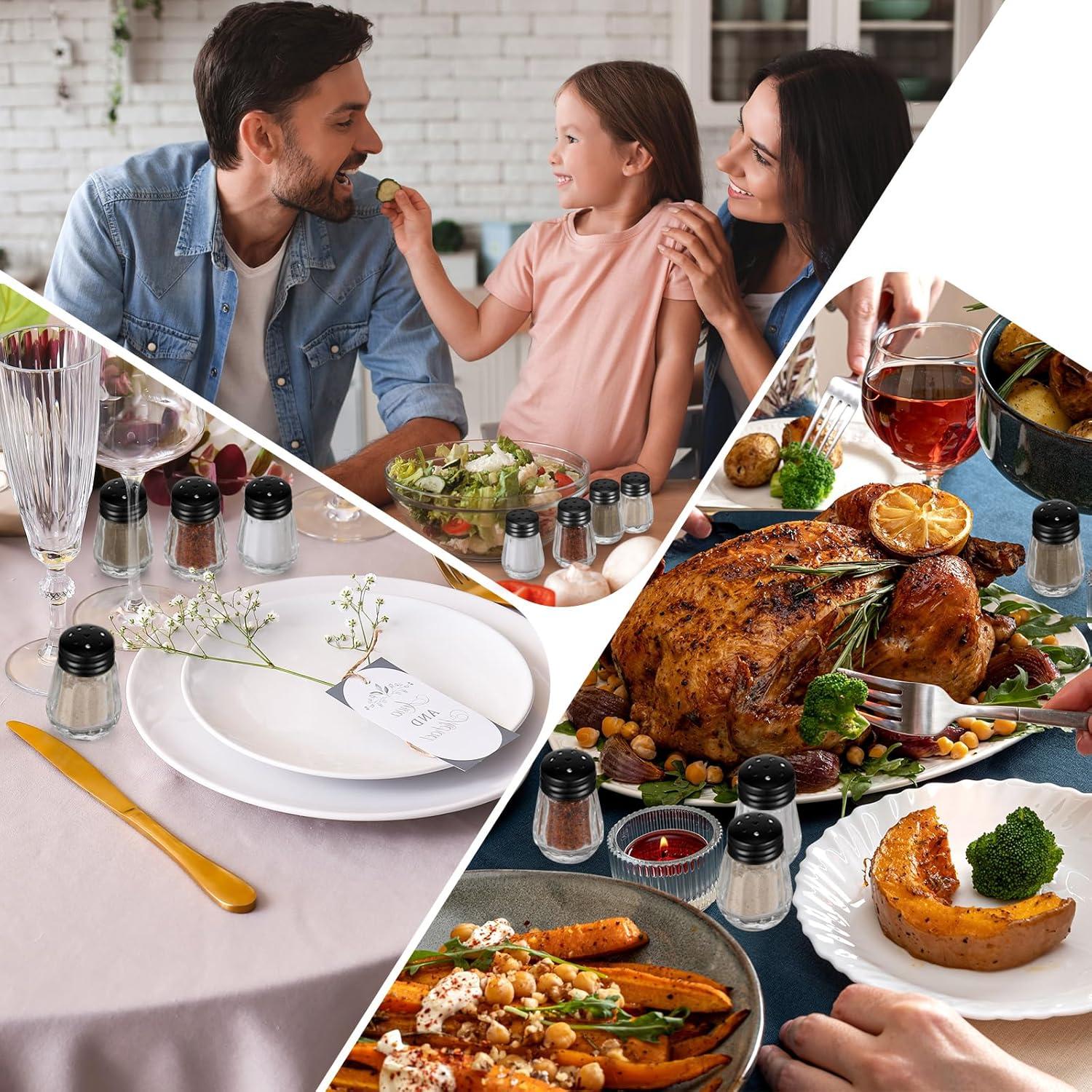 Set 12 Mini Sacudidores de Sal y Pimienta Potchen Negro