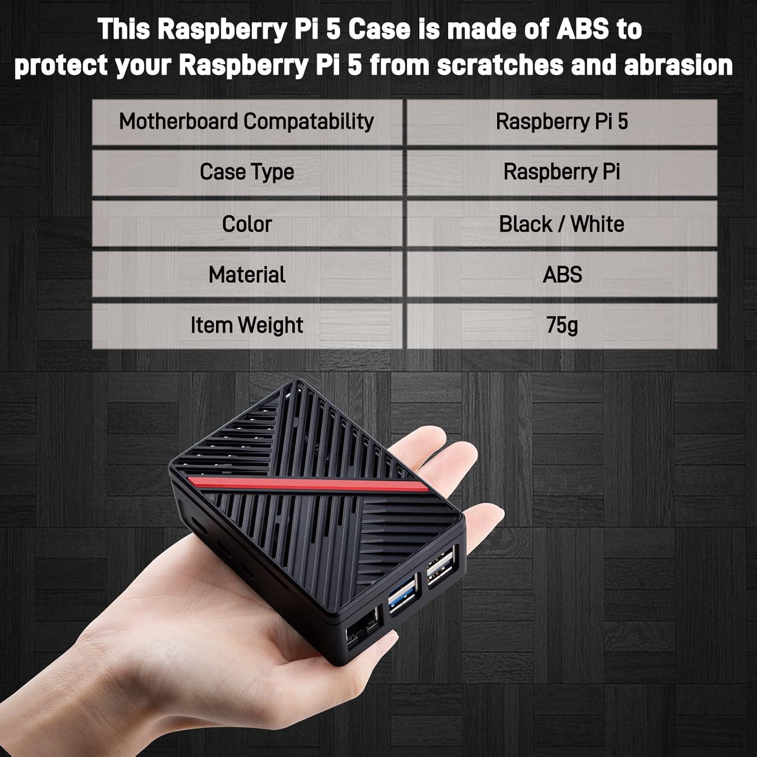 Caja GeeekPi para Raspberry Pi 5 con Ventilador Armor Lite V5