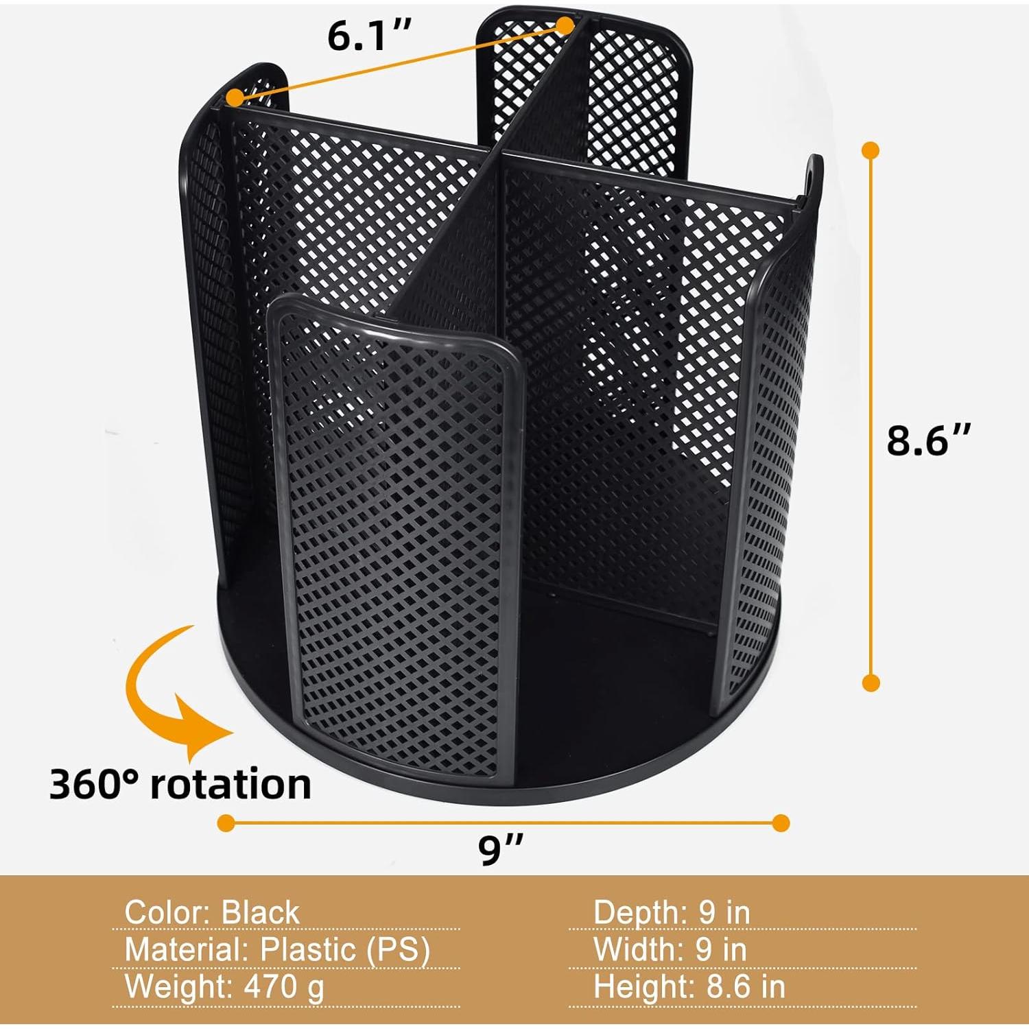 Organizador de Tazas y Tapas EOFJRUC 4 Compartimentos Negro