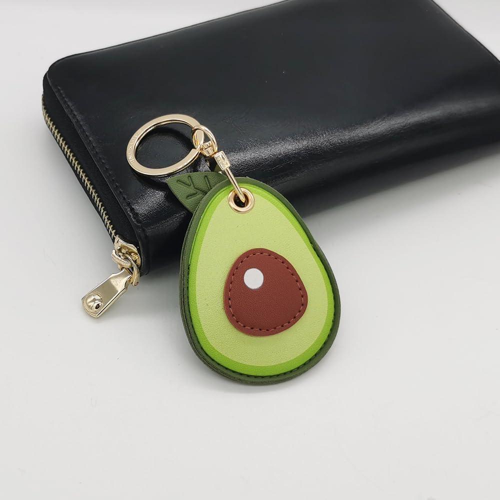 Llave Antipérdida de Cuero PU Casfor para AirTag Verde