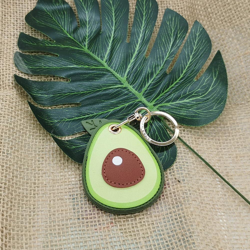 Llave Antipérdida de Cuero PU Casfor para AirTag Verde