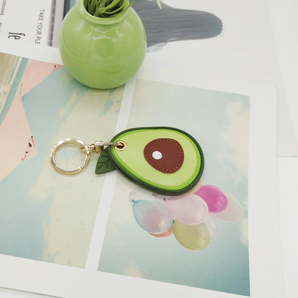 Llave Antipérdida de Cuero PU Casfor para AirTag Verde