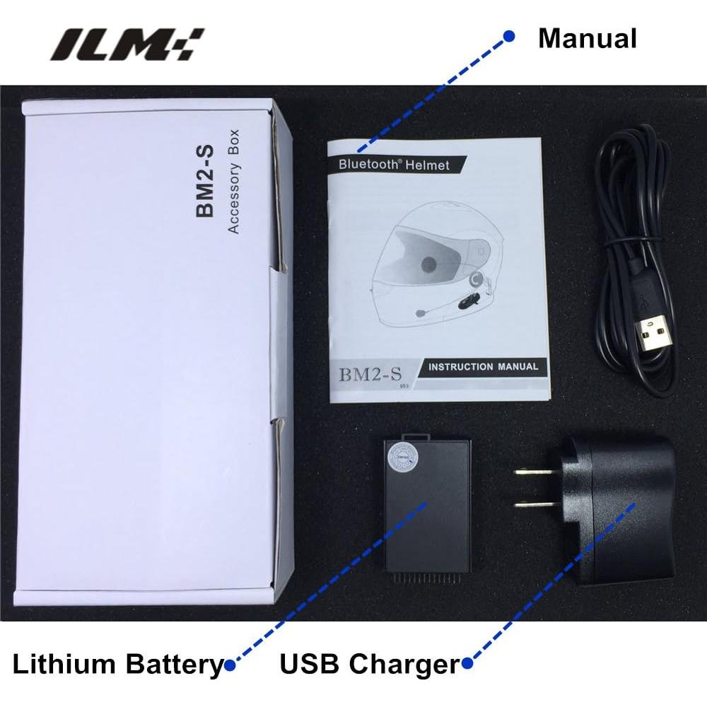 Casco Modular ILM 953 Bluetooth Negro Mate S-XXL