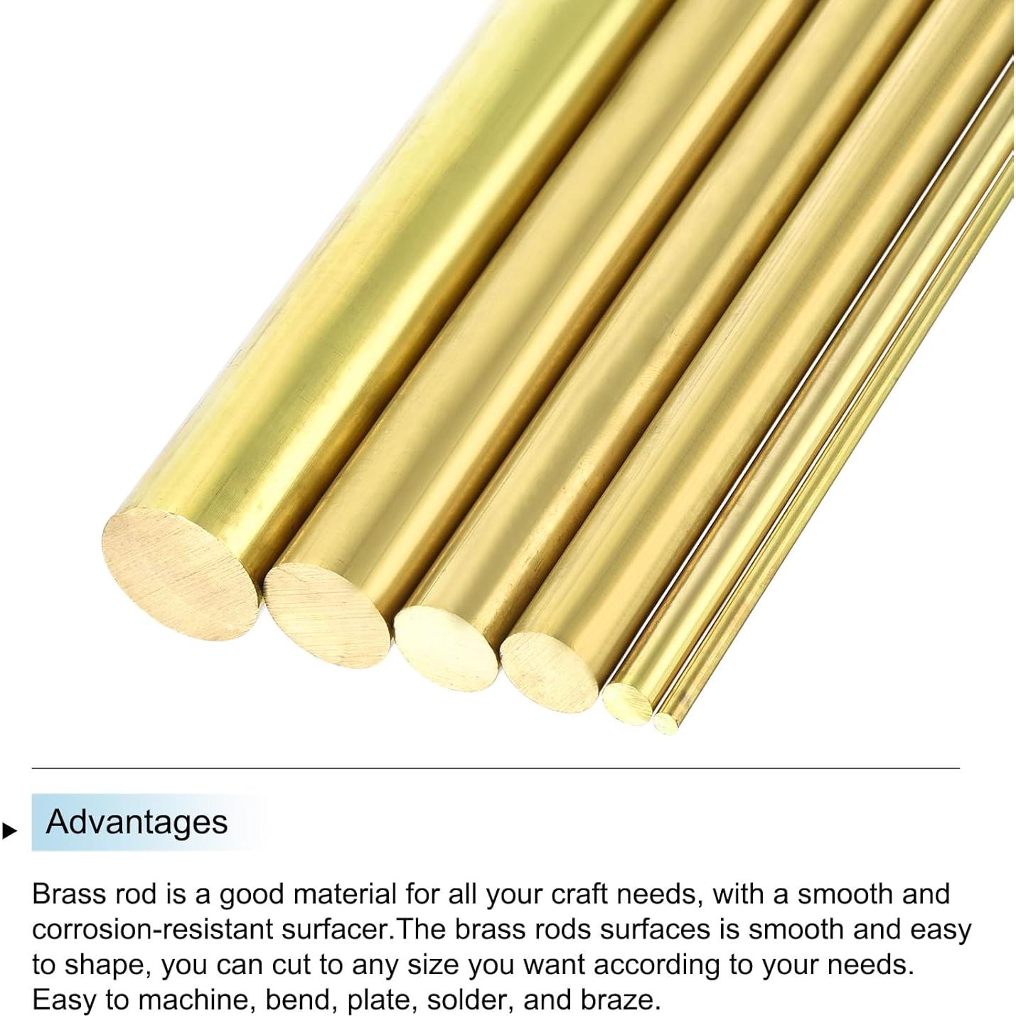 Varillas de Latón MECCANIXITY 10pcs 0.8mm x 150mm Manualidades