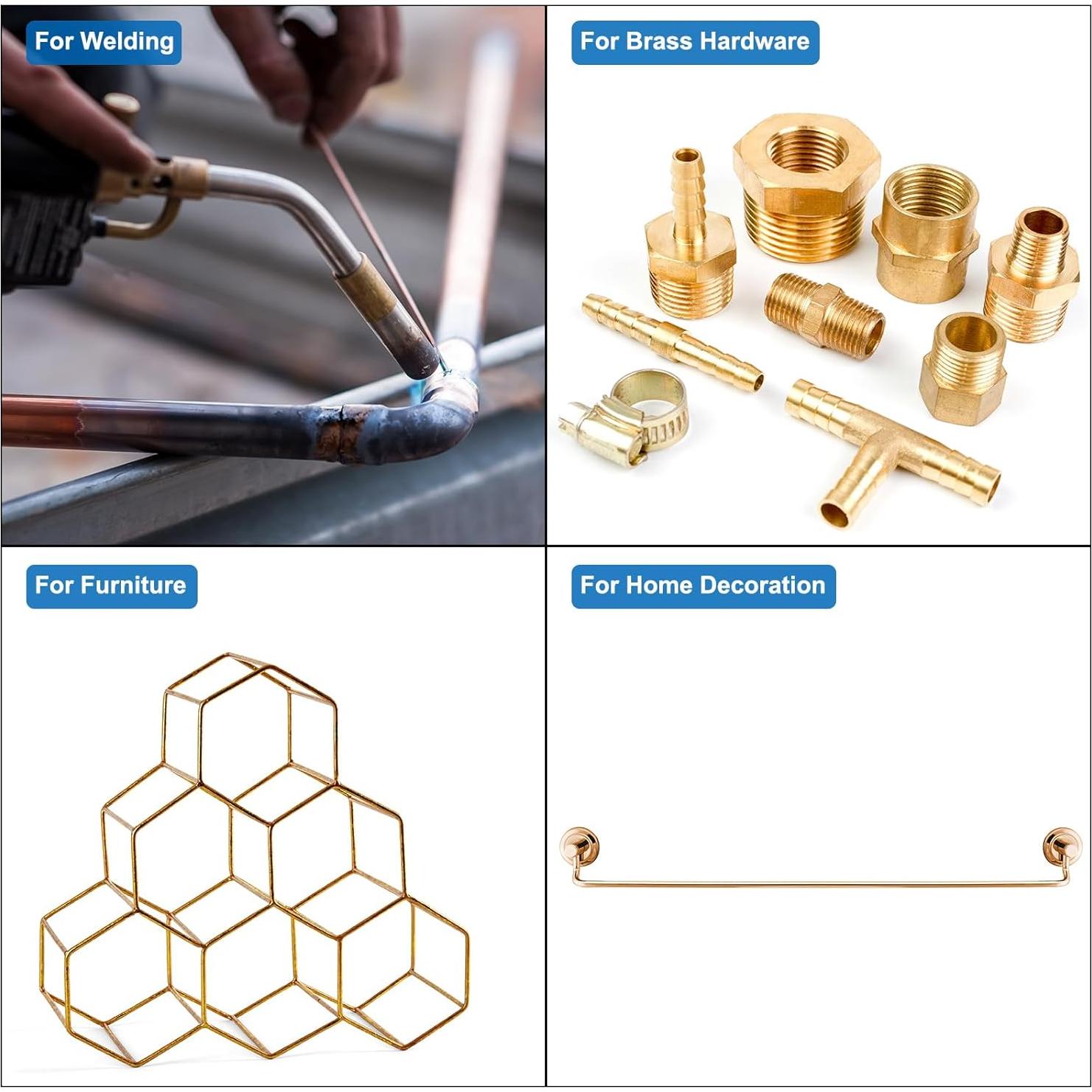 Varillas de Latón MECCANIXITY 10pcs 0.8mm x 150mm Manualidades